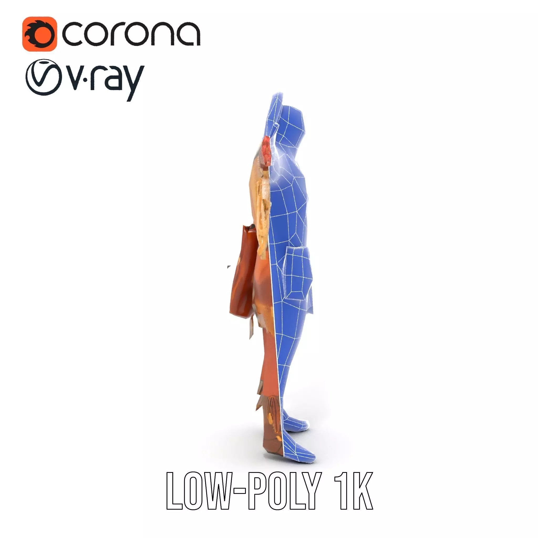 Tribal Warrior Attire model pack Low-poly 3D model_9