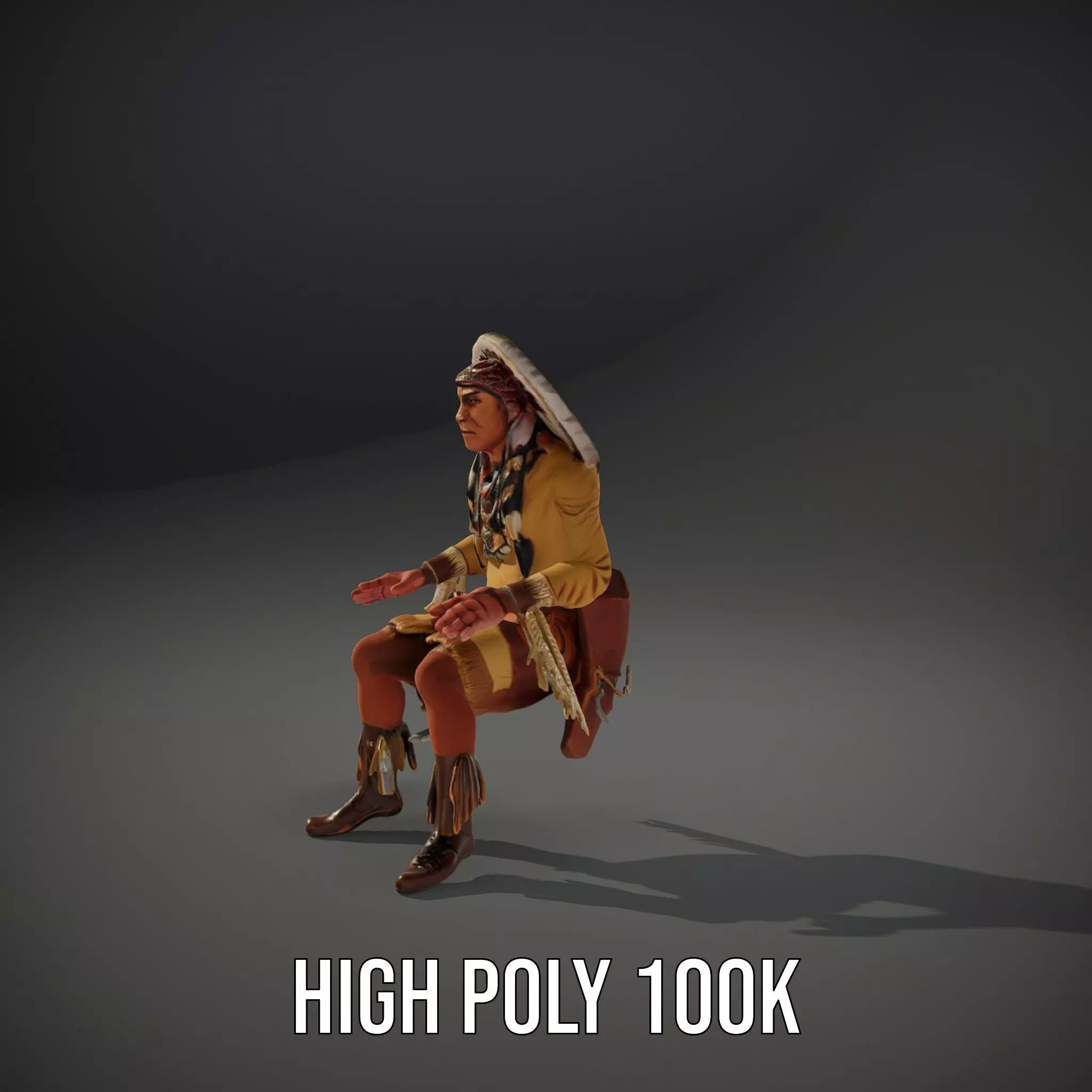 Tribal Warrior Attire model pack Low-poly 3D model_10
