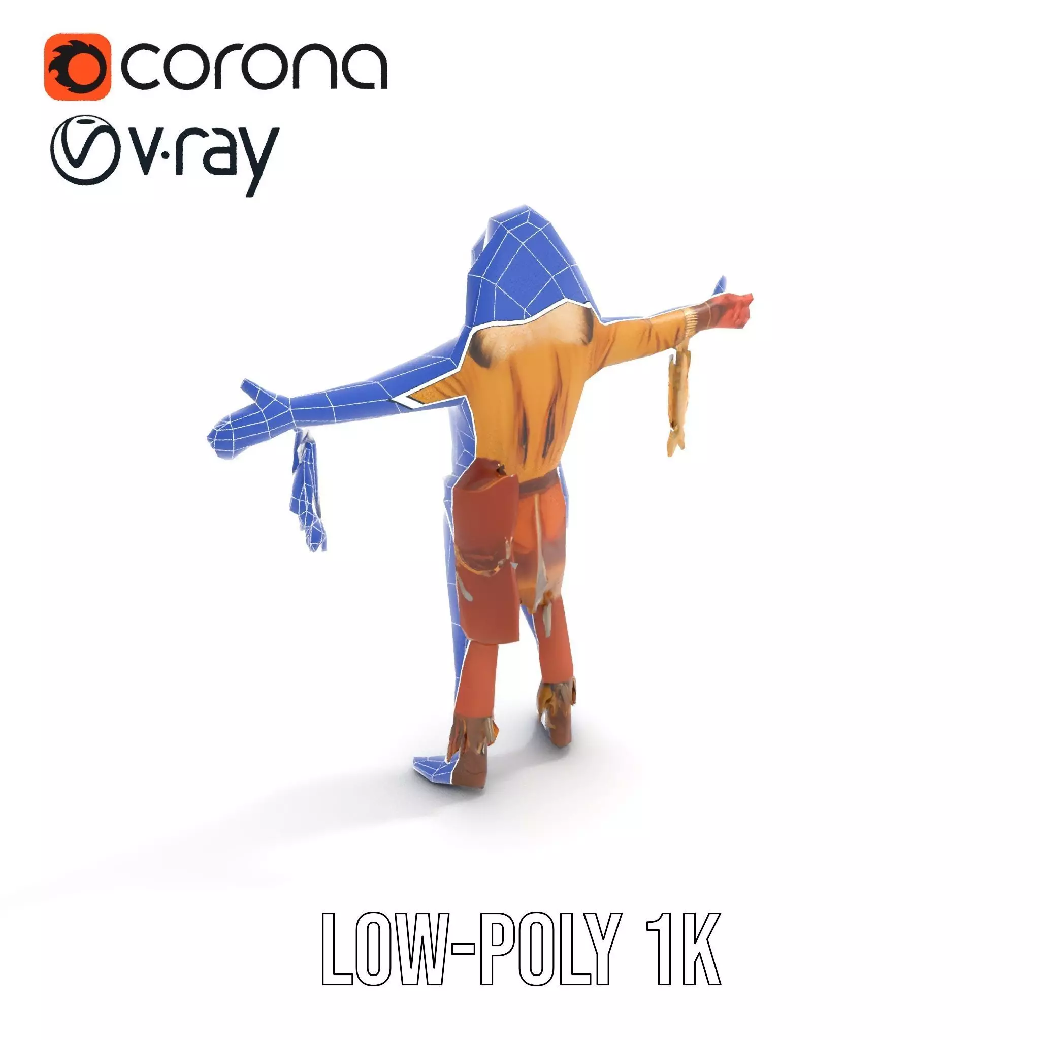 Tribal Warrior Attire model pack Low-poly 3D model_12