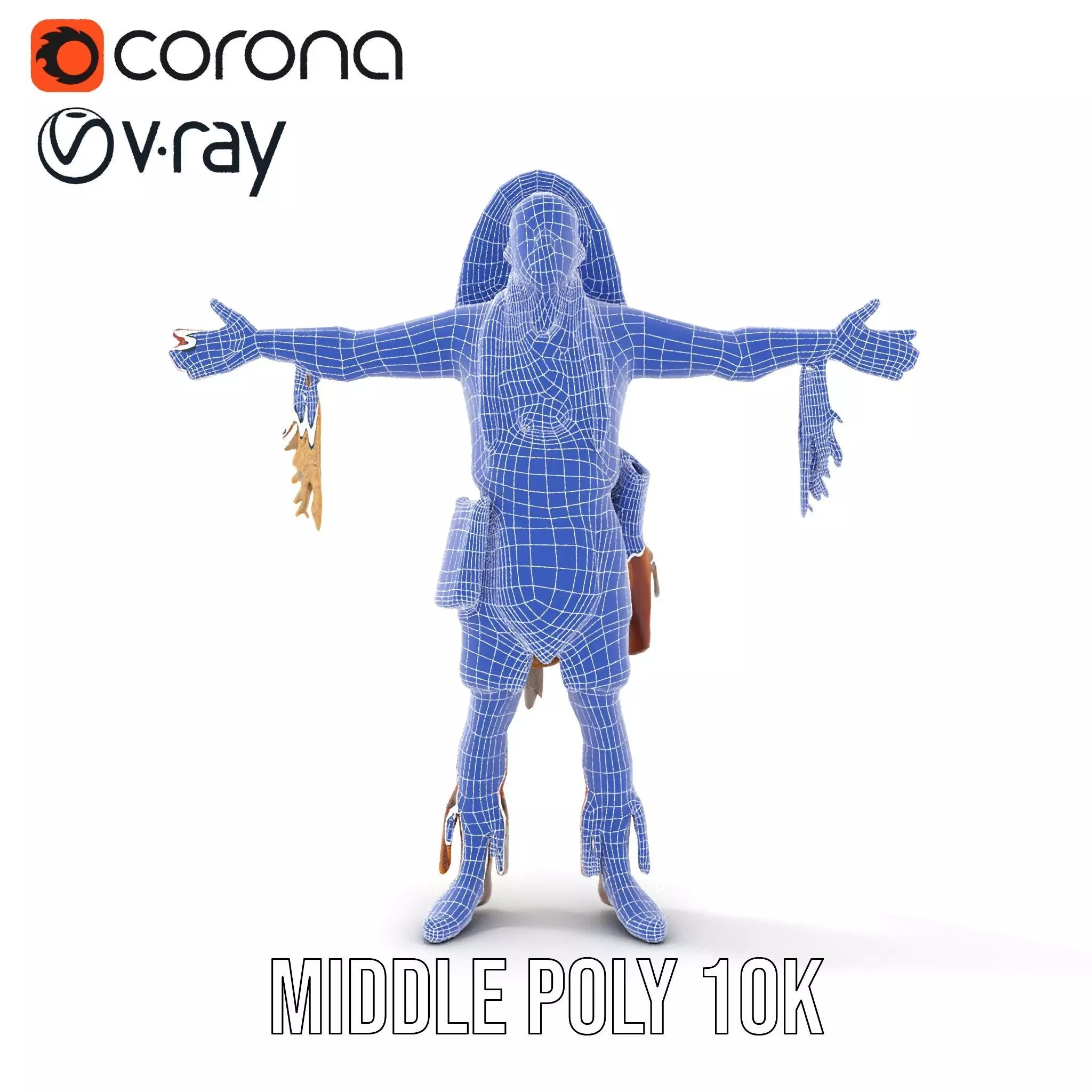 Tribal Warrior Attire model pack Low-poly 3D model_26