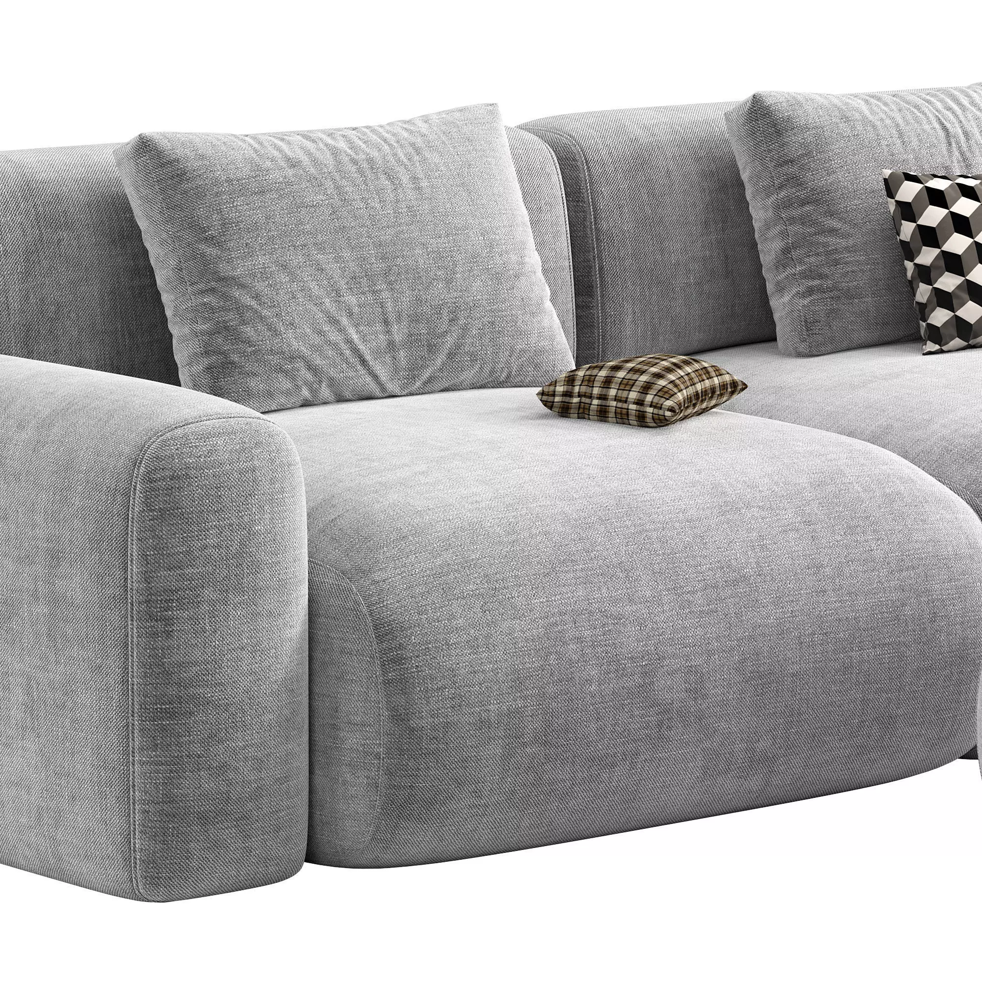 Sofa Mail Low-poly 3D model_4