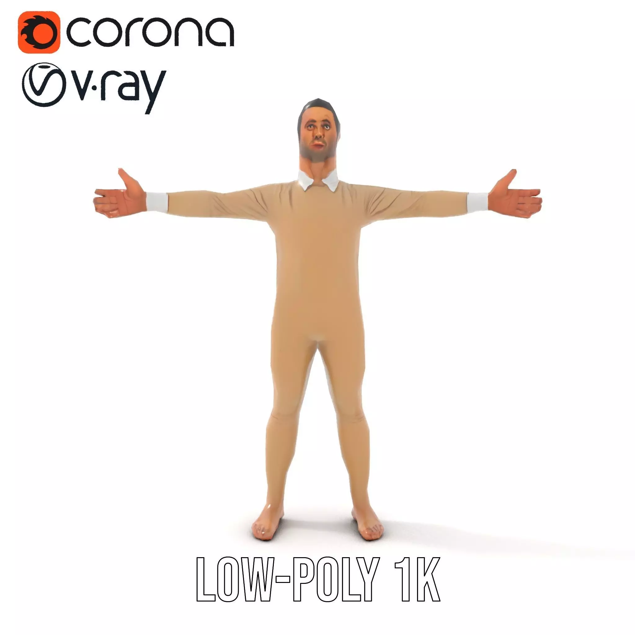 Beige Unity Suit model pack Low-poly 3D model_9
