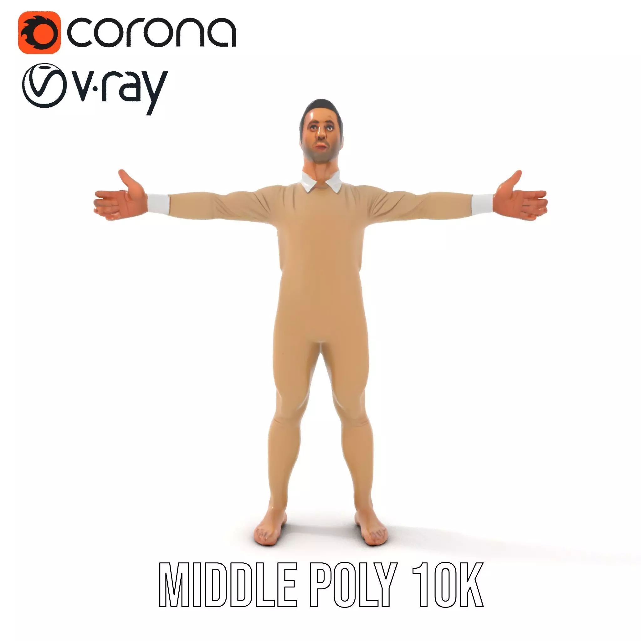 Beige Unity Suit model pack Low-poly 3D model_6