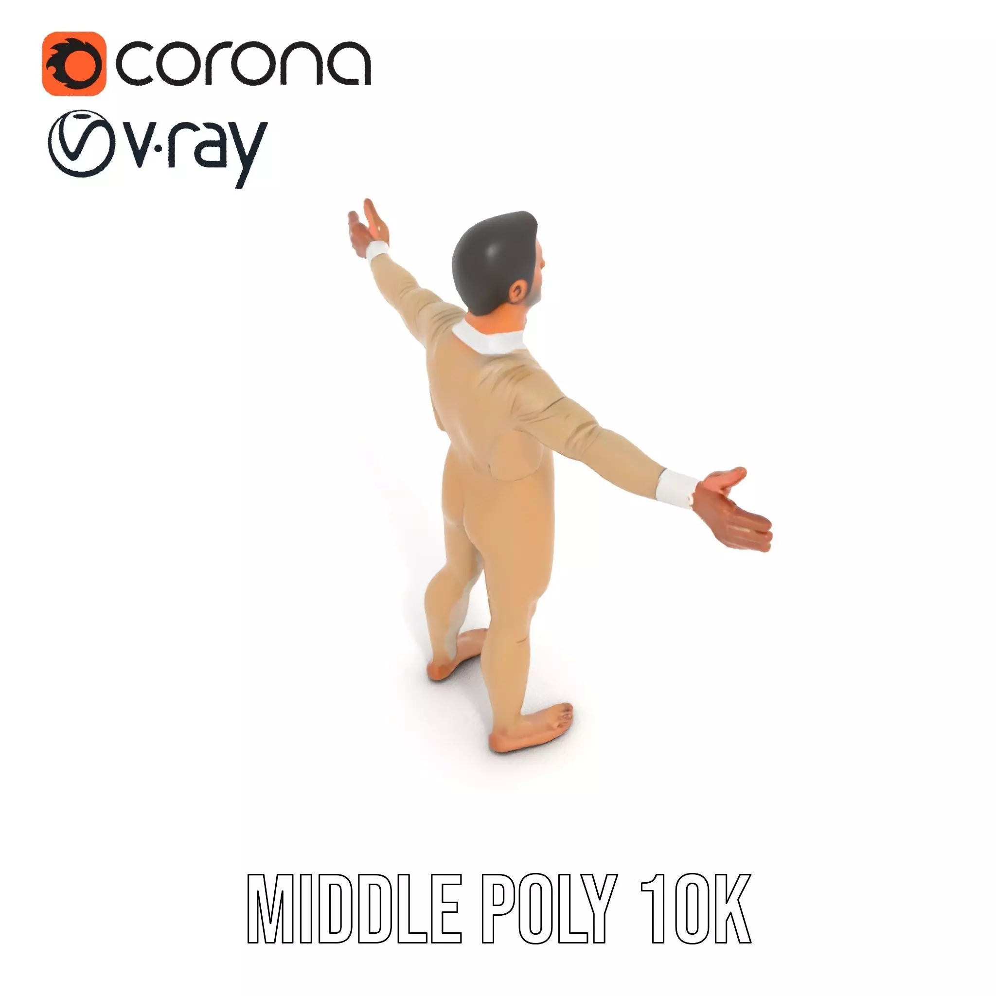 Beige Unity Suit model pack Low-poly 3D model_5