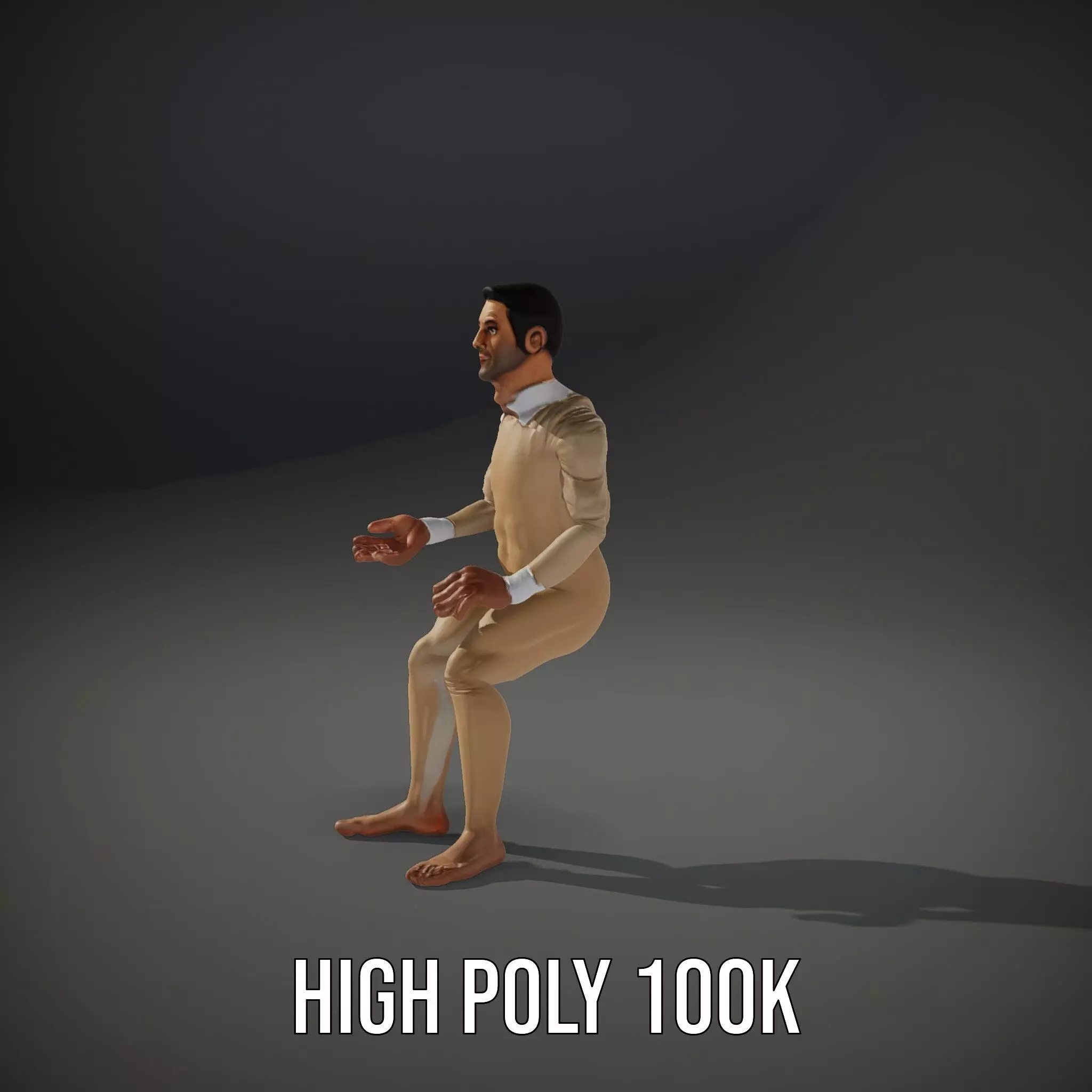 Beige Unity Suit model pack Low-poly 3D model_8