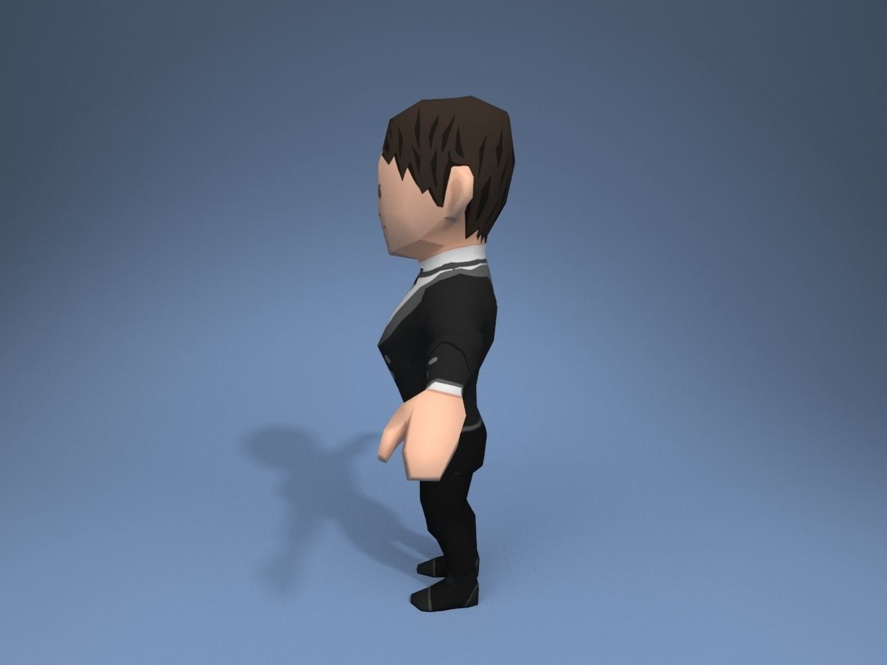 Medieval character magnate 1 Low-poly 3D model_3