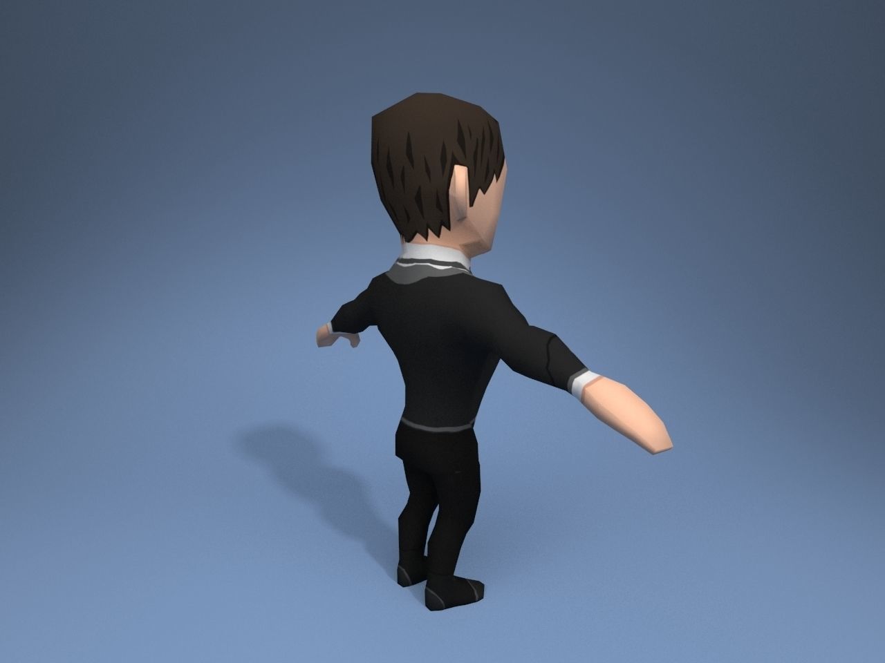 Medieval character magnate 1 Low-poly 3D model_7