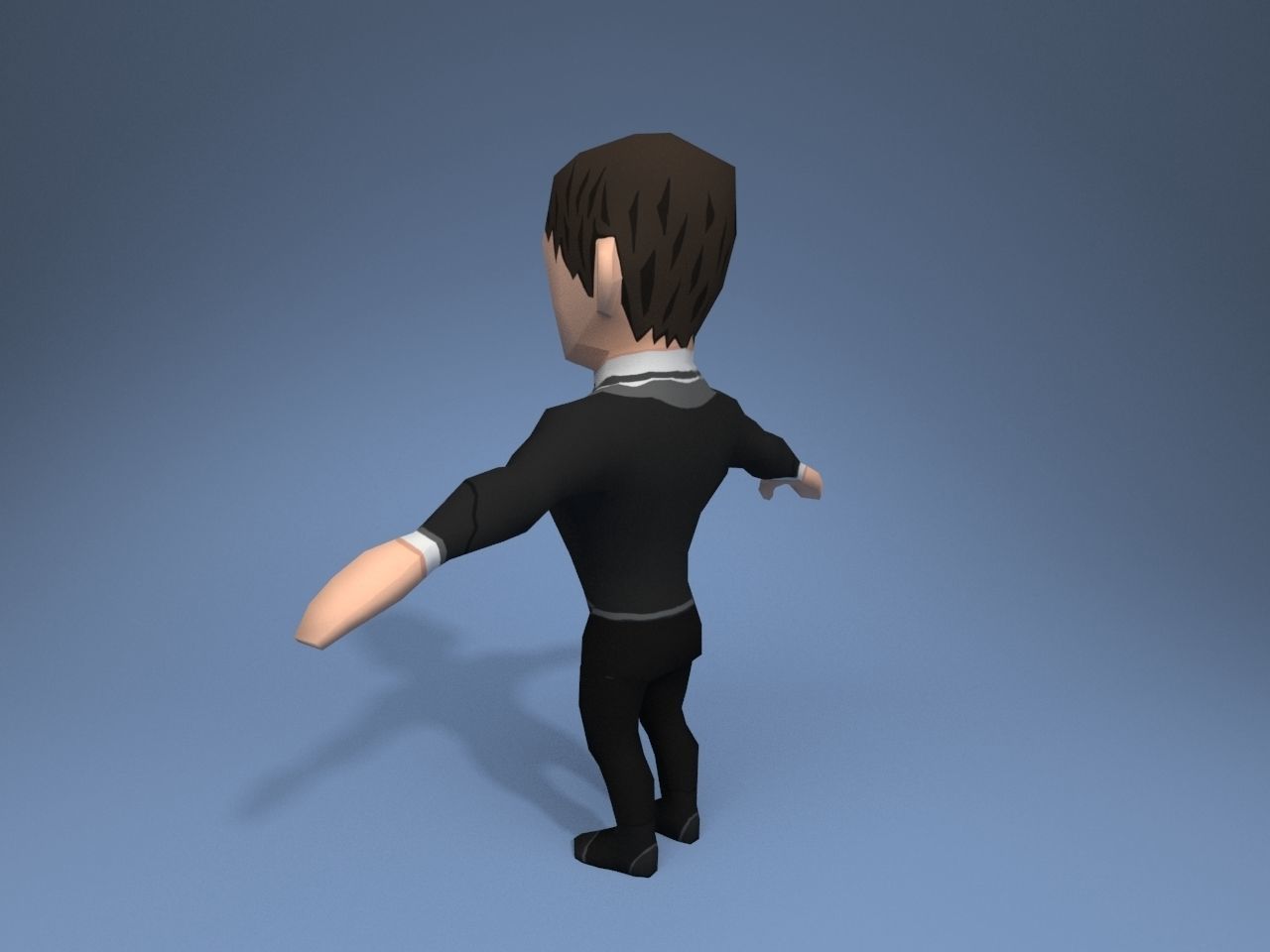 Medieval character magnate 1 Low-poly 3D model_4