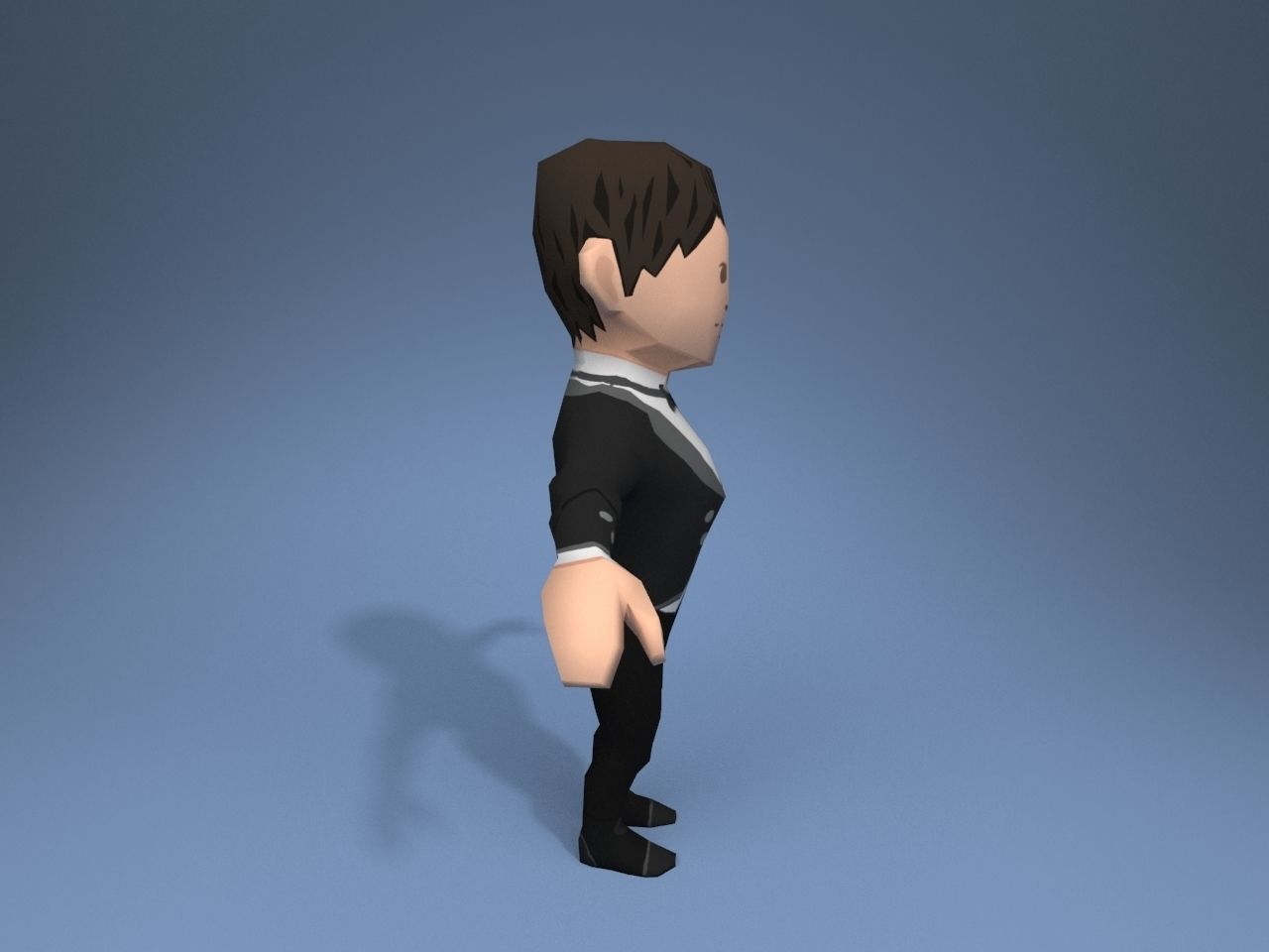 Medieval character magnate 1 Low-poly 3D model_6