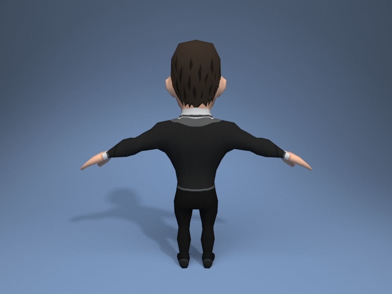 Medieval character magnate 1 Low-poly 3D model_5