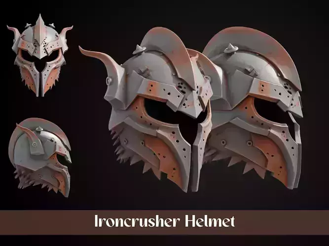 Stylized Orc Helmet -  Ironcrusher