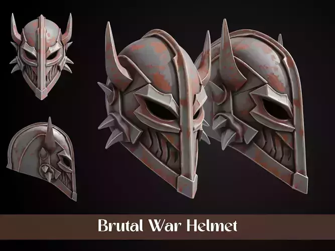 Stylized Orc Helmet - Brutal War