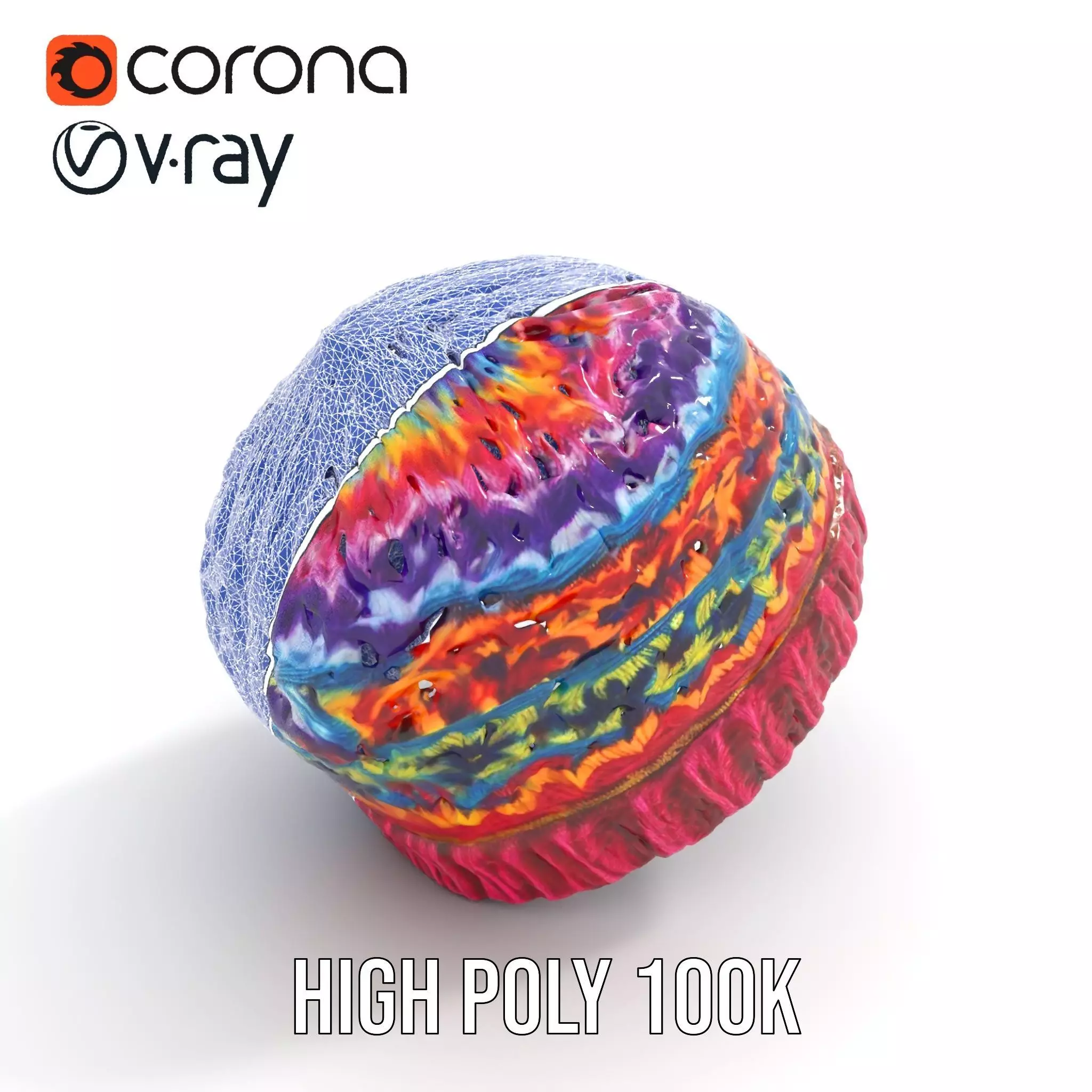 Vibrant Knitted Beanie model pack Low-poly 3D model_31