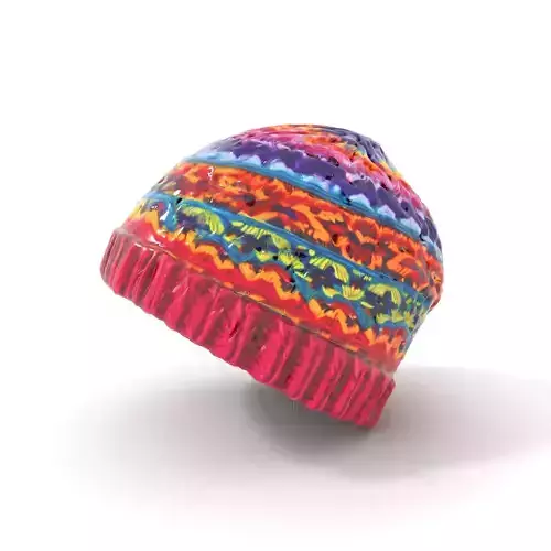 Vibrant Knitted Beanie model pack