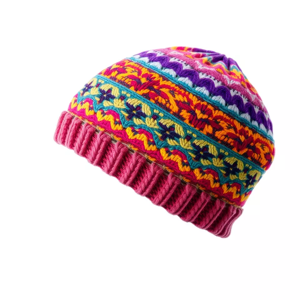 Vibrant Knitted Beanie model pack Low-poly 3D model_2