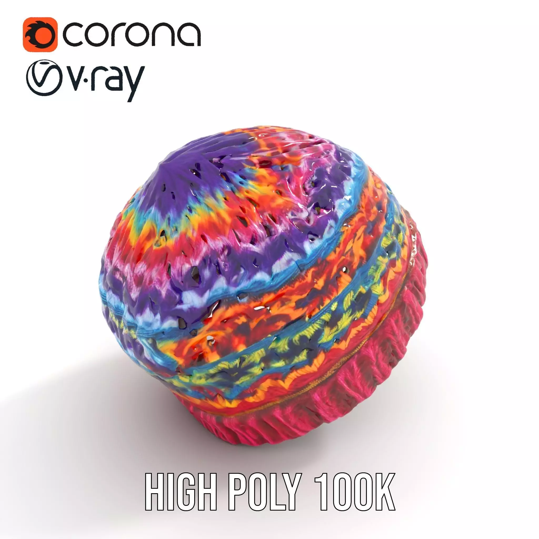 Vibrant Knitted Beanie model pack Low-poly 3D model_25