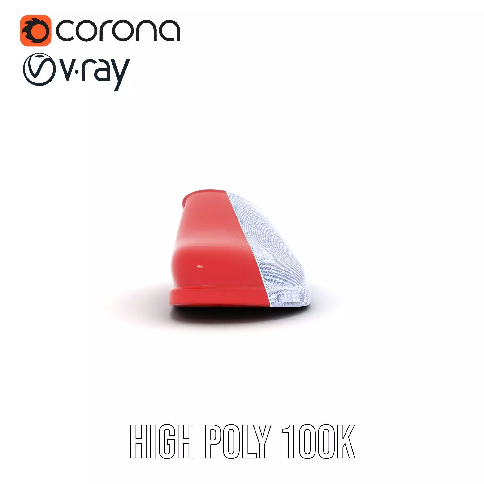 Red Leather Slipper model pack Low-poly 3D model_34