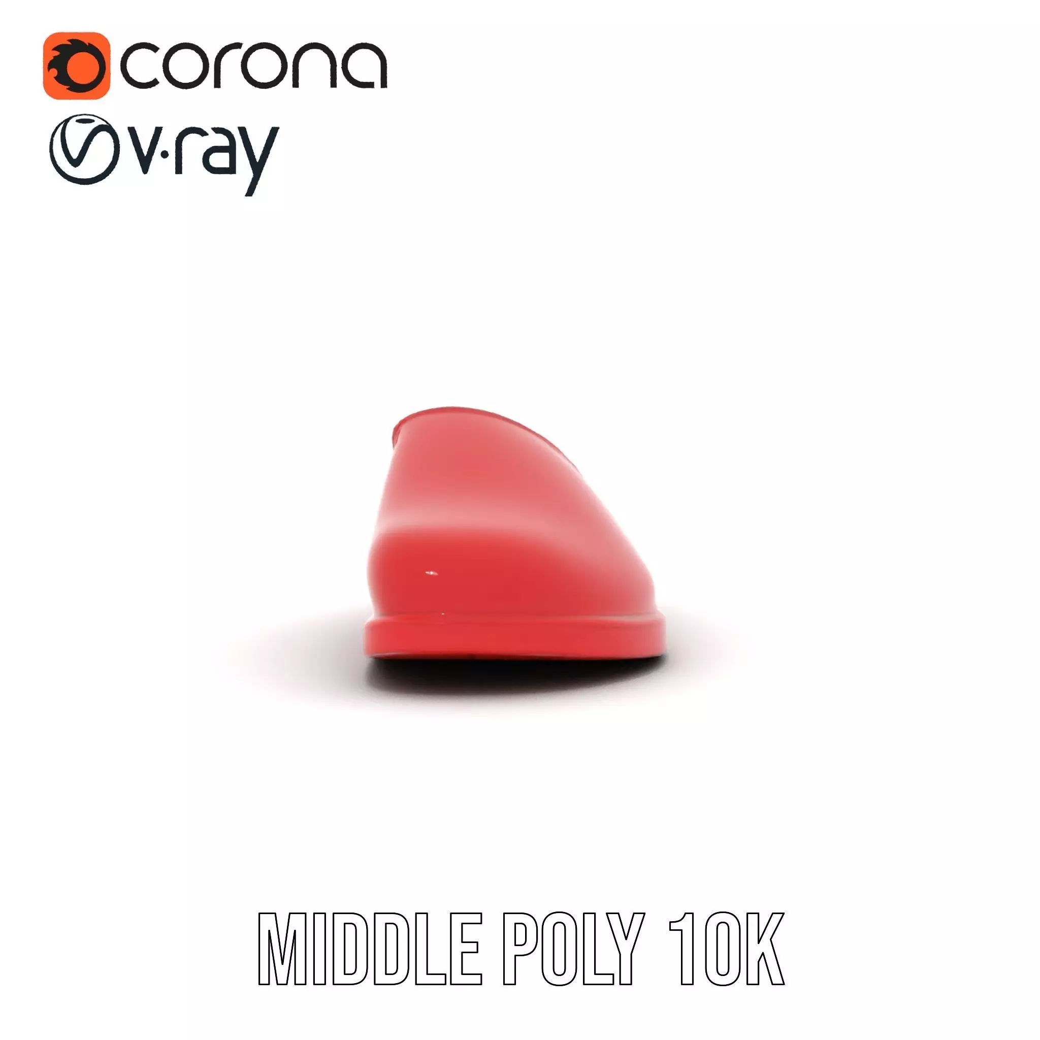 Red Leather Slipper model pack Low-poly 3D model_18