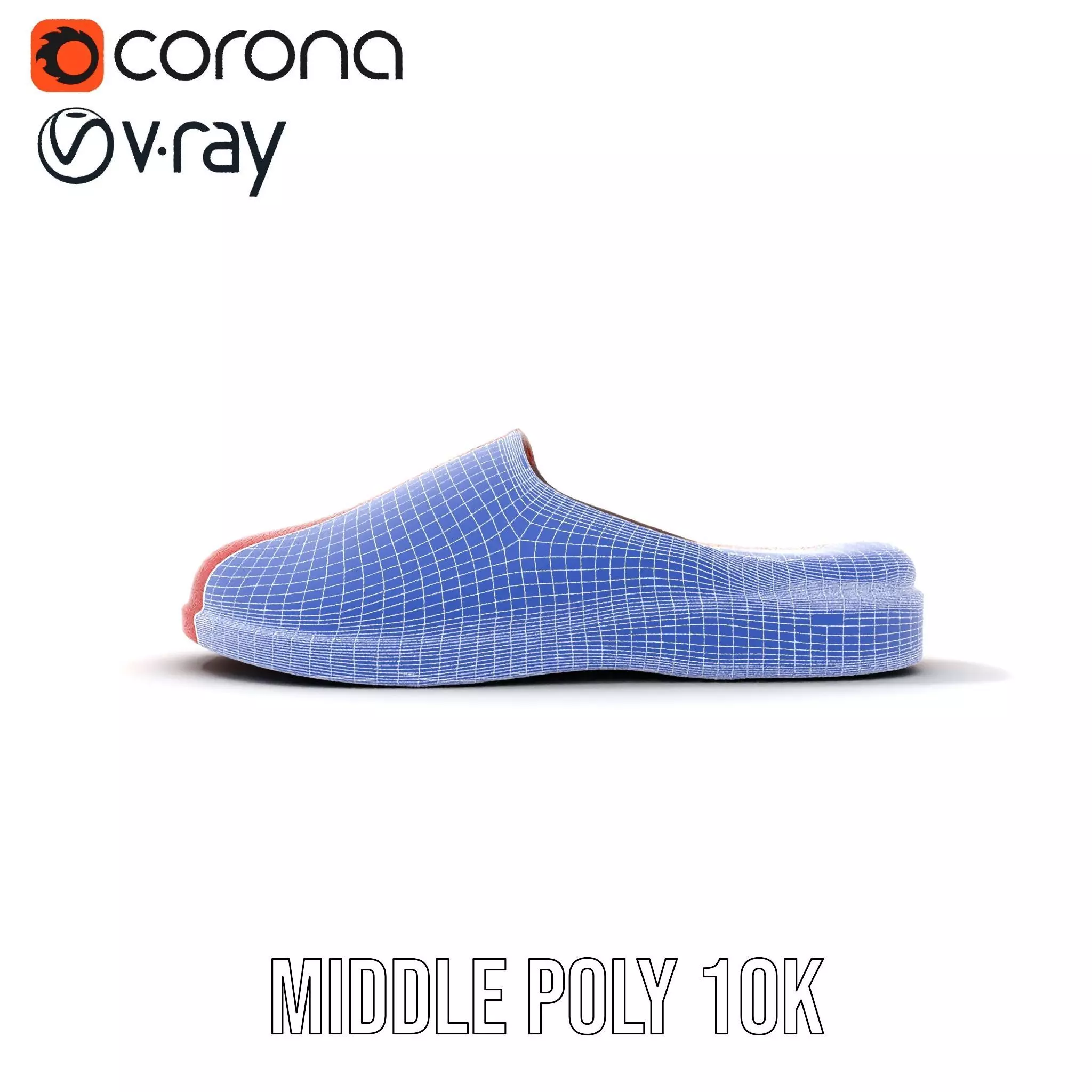 Red Leather Slipper model pack Low-poly 3D model_24