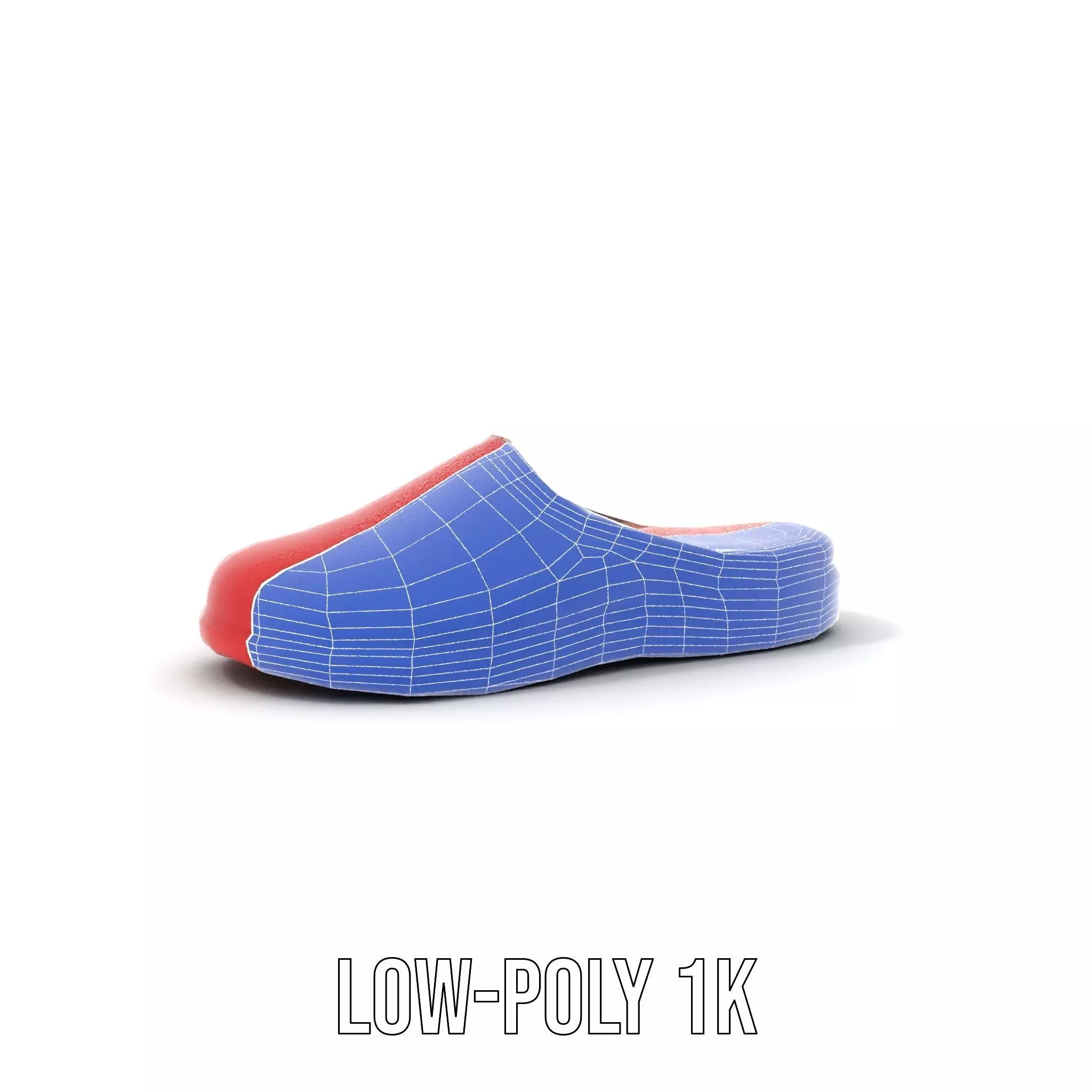 Red Leather Slipper model pack Low-poly 3D model_9