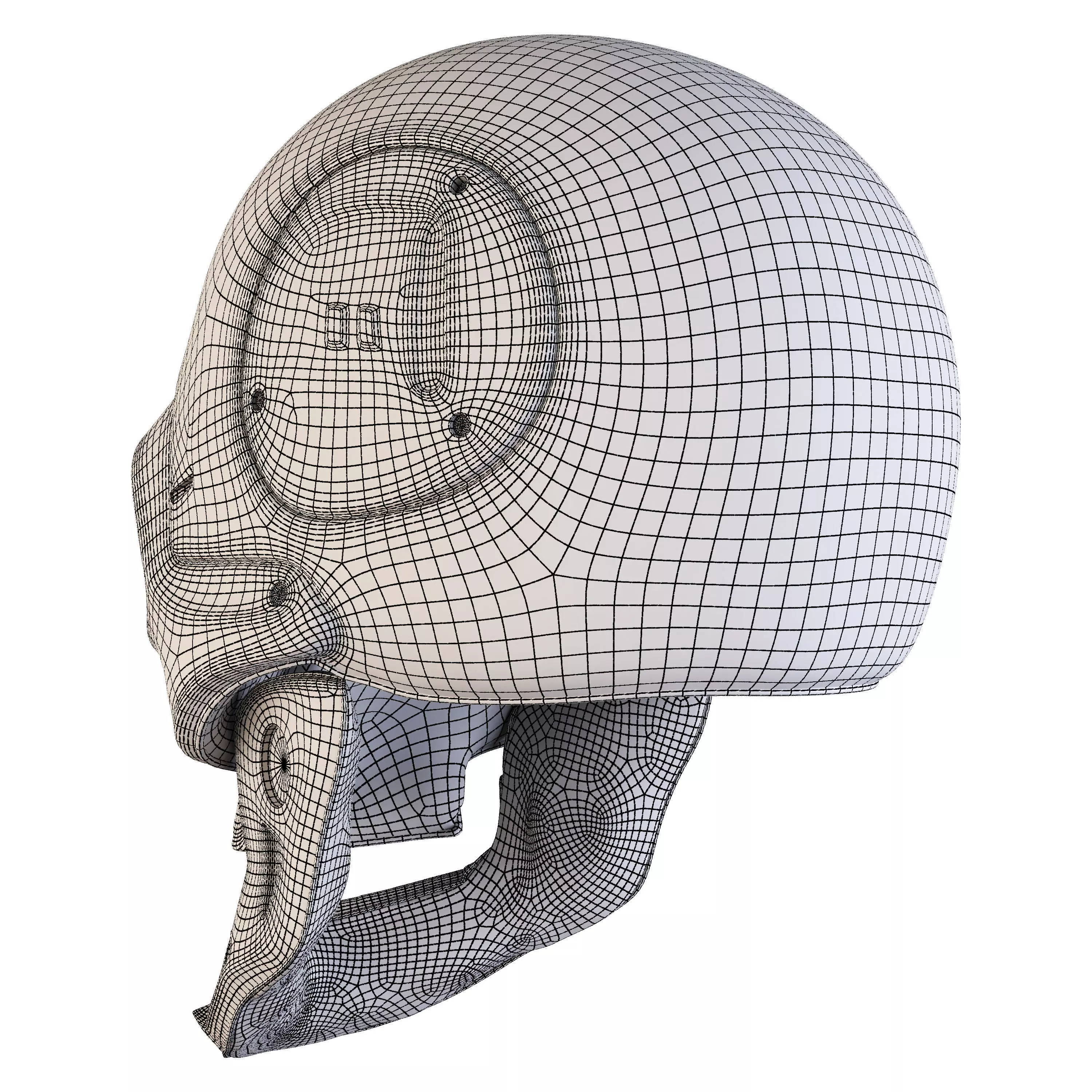 Helmet Low-poly 3D model_16