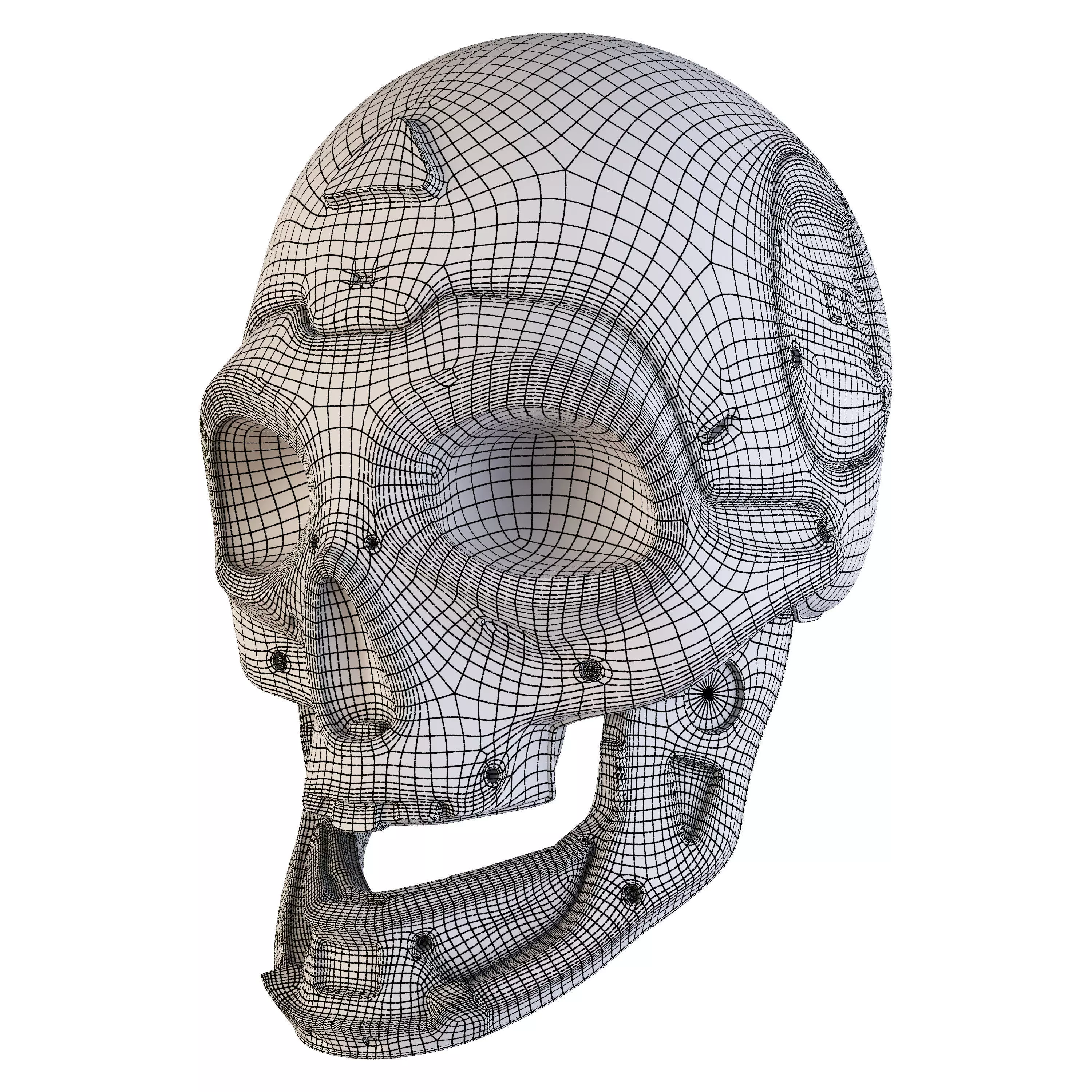 Helmet Low-poly 3D model_31