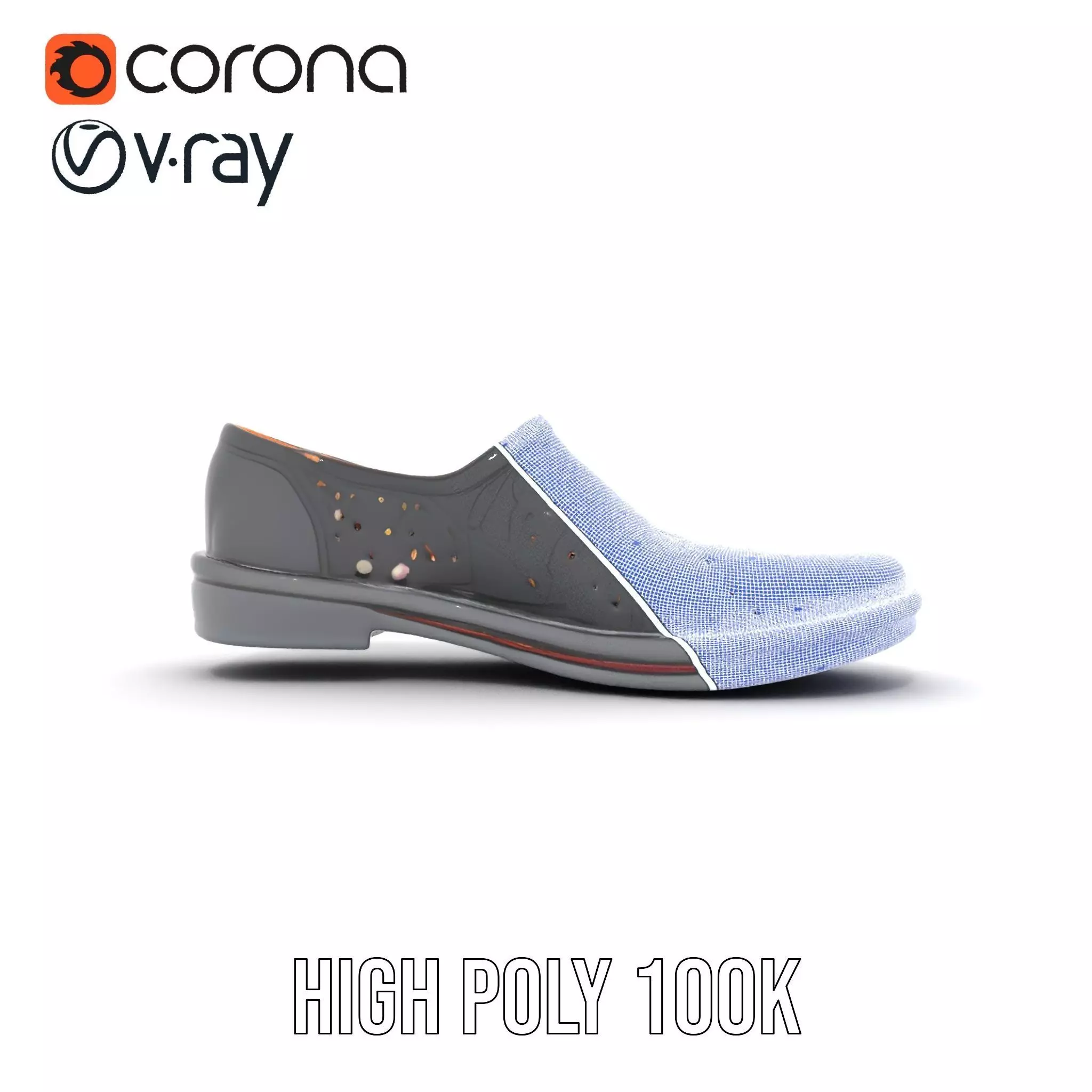 Elegant Black Loafer model pack Low-poly 3D model_34