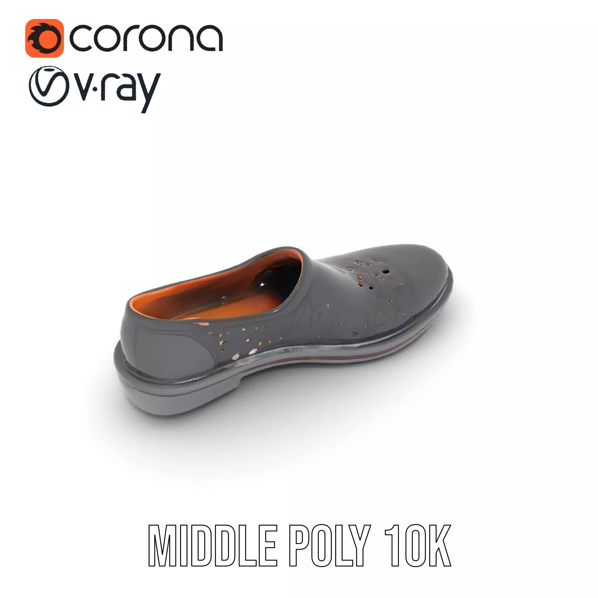 Elegant Black Loafer model pack Low-poly 3D model_22