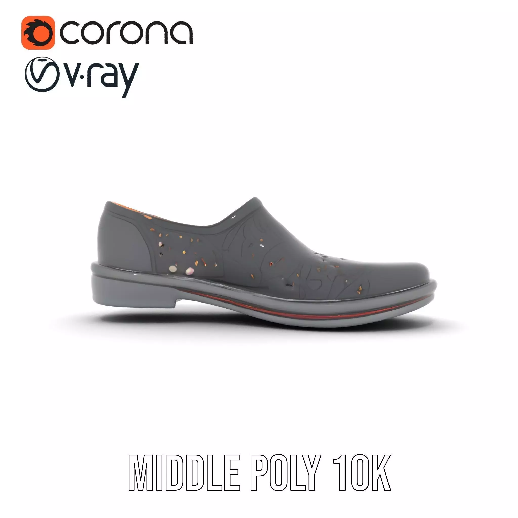 Elegant Black Loafer model pack Low-poly 3D model_27