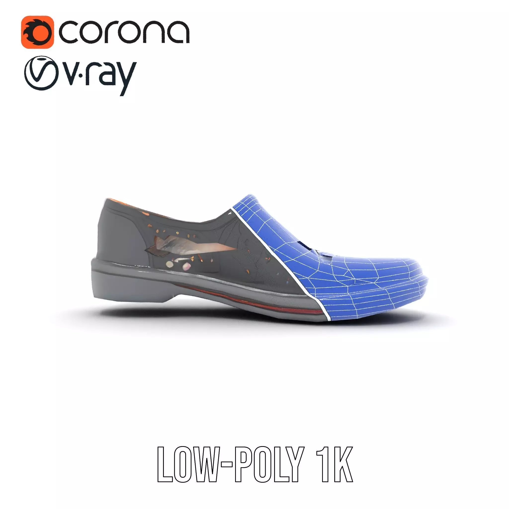 Elegant Black Loafer model pack Low-poly 3D model_23