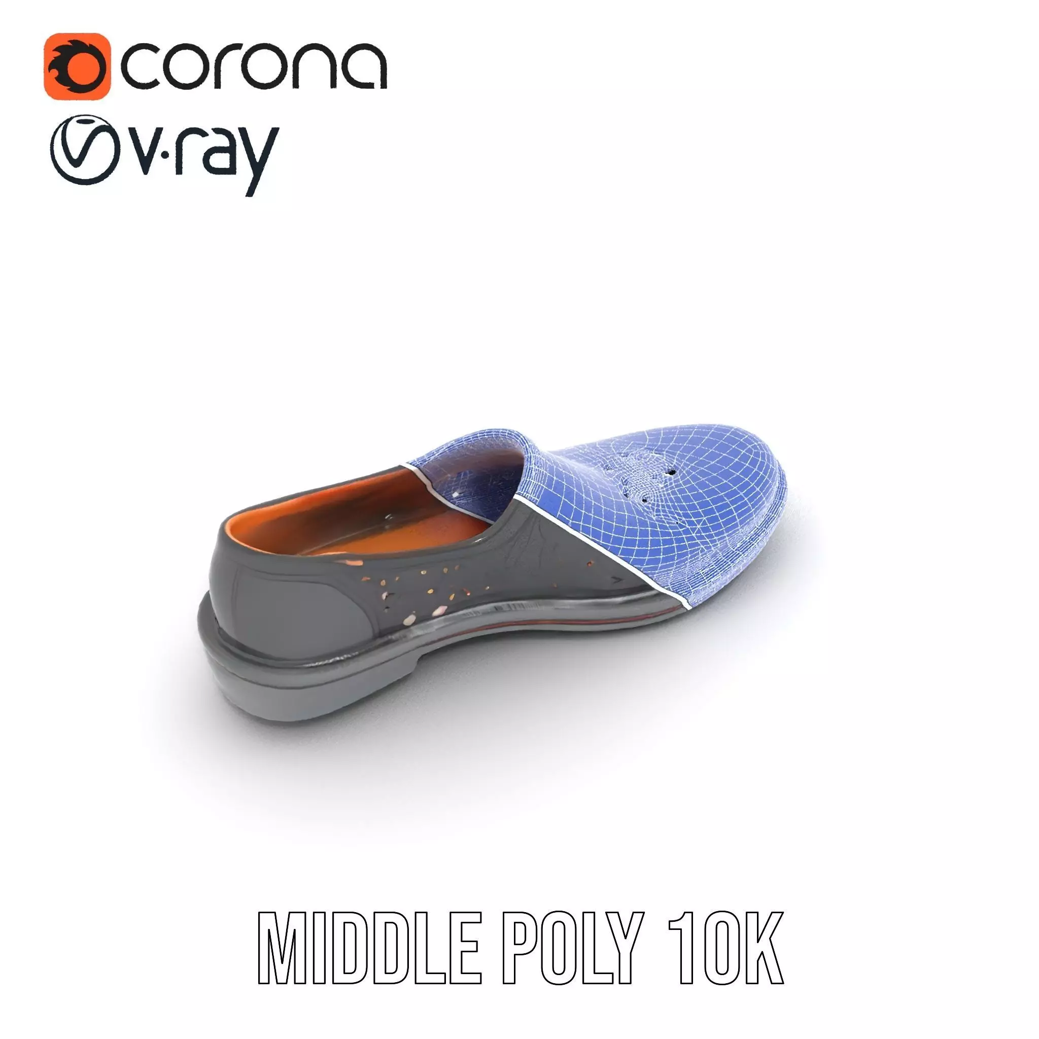 Elegant Black Loafer model pack Low-poly 3D model_16