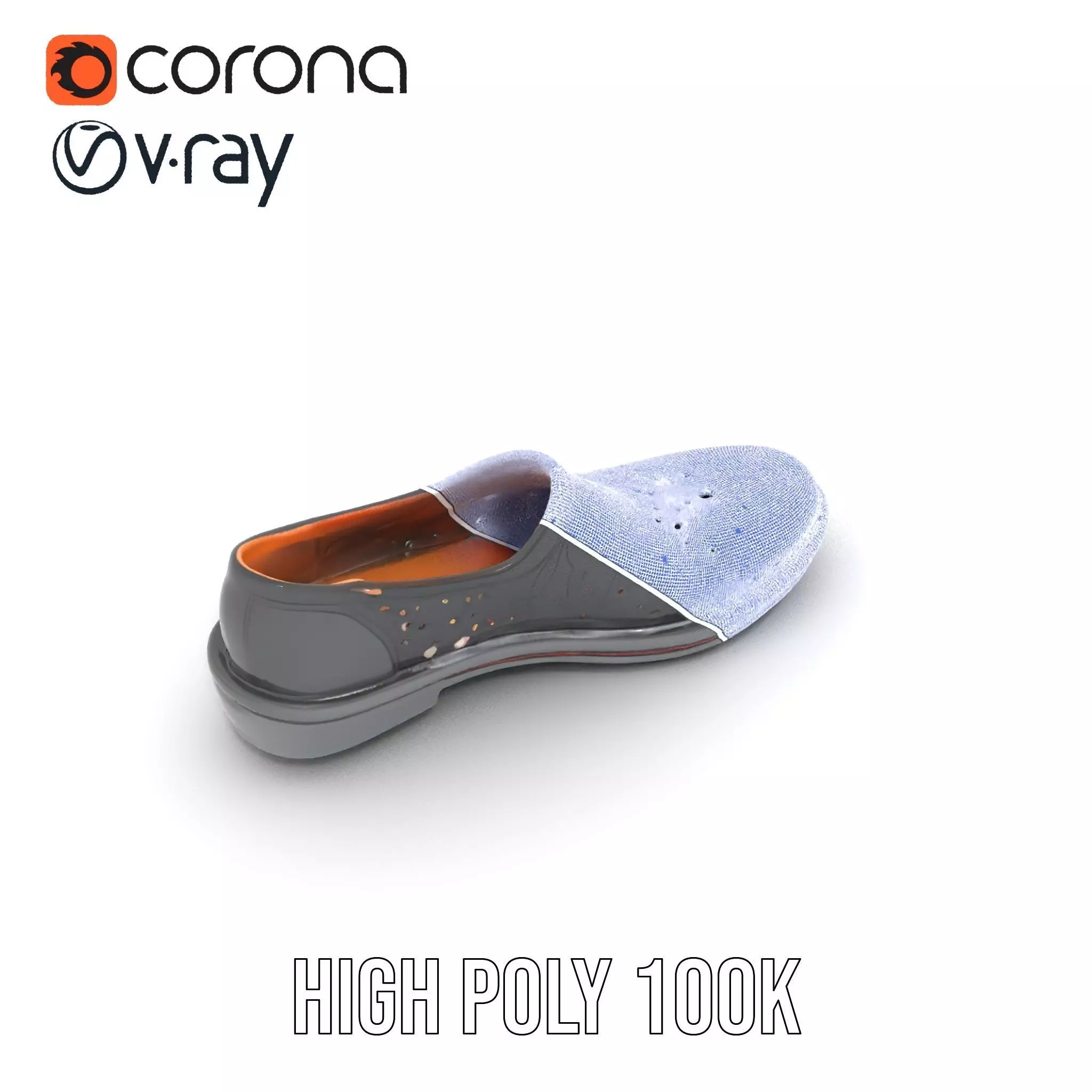 Elegant Black Loafer model pack Low-poly 3D model_26