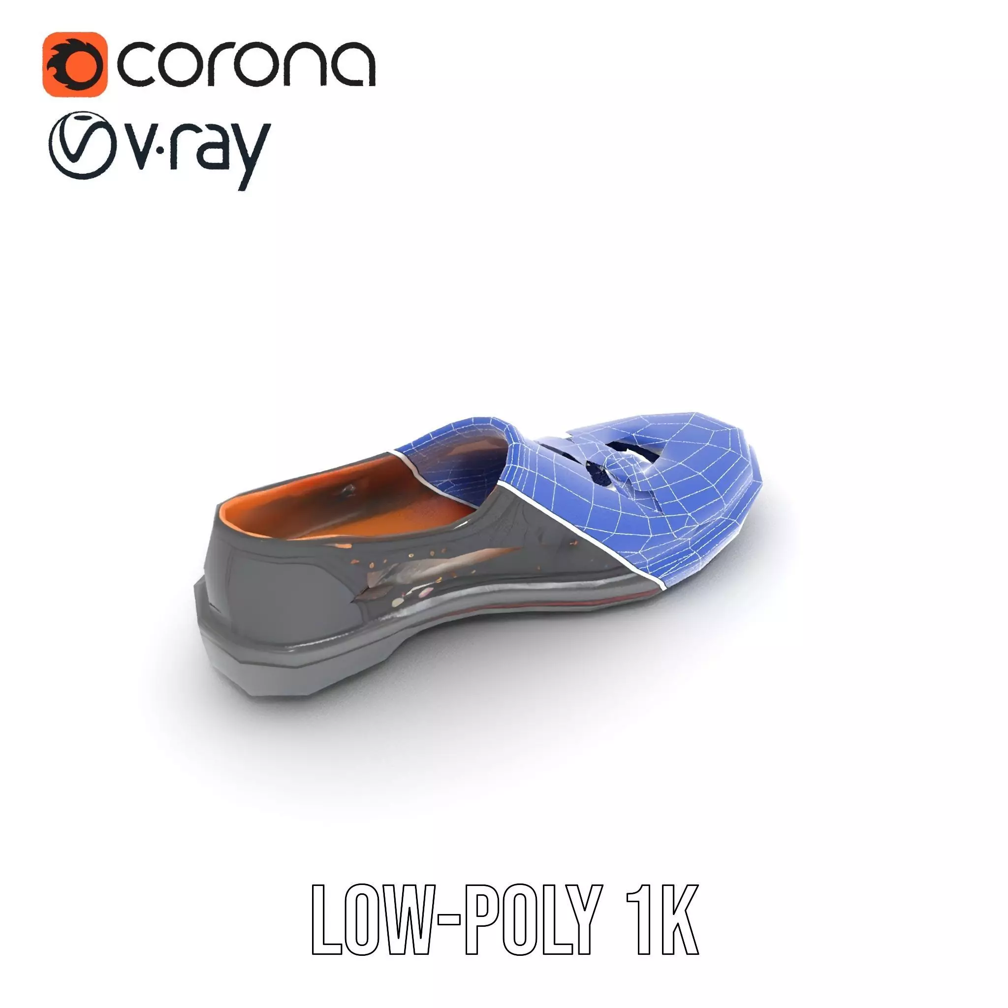 Elegant Black Loafer model pack Low-poly 3D model_31