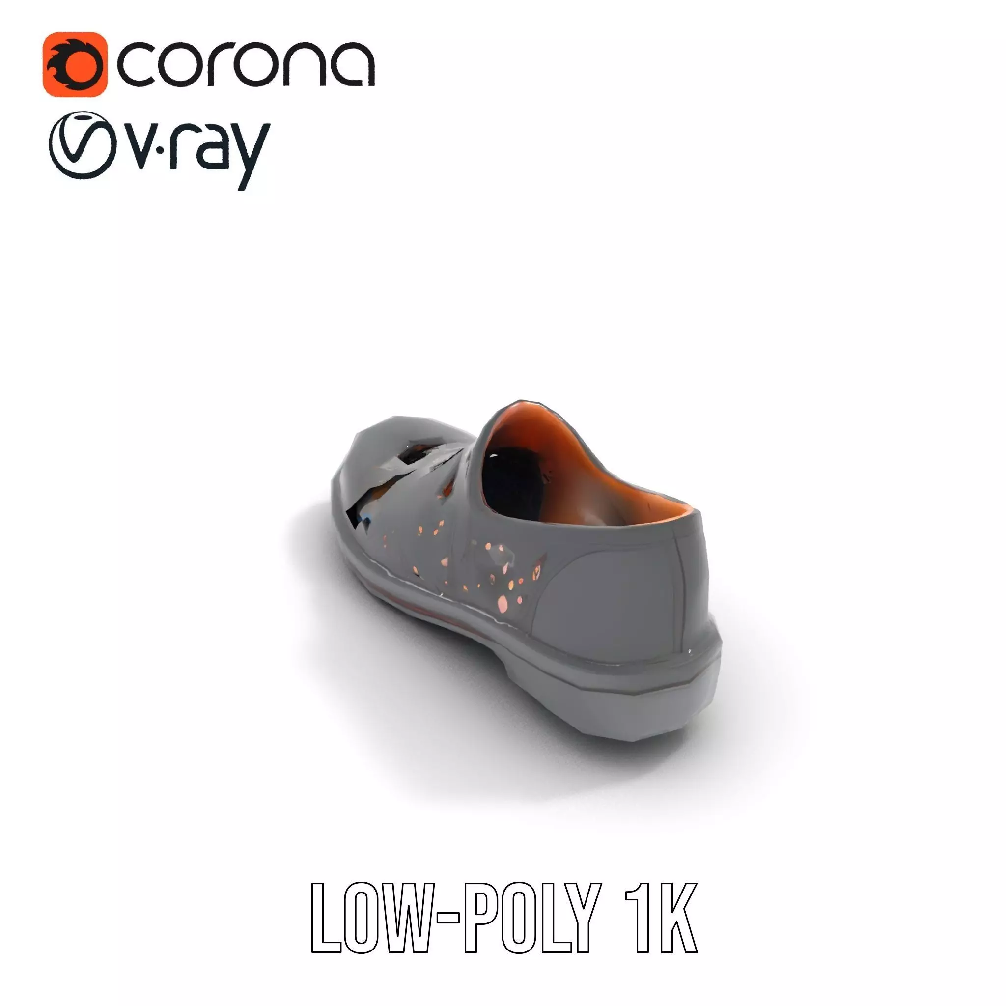 Elegant Black Loafer model pack Low-poly 3D model_7