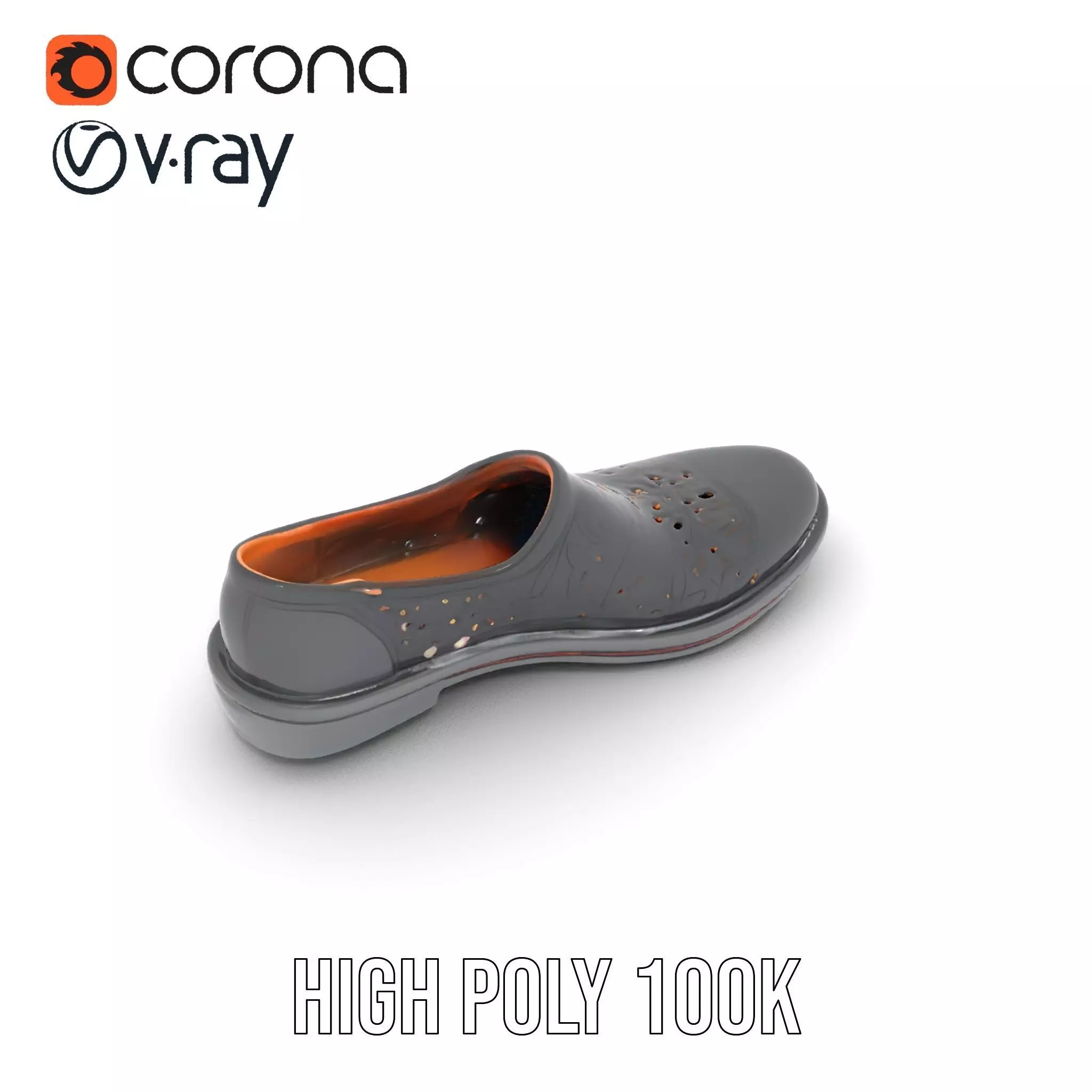 Elegant Black Loafer model pack Low-poly 3D model_15