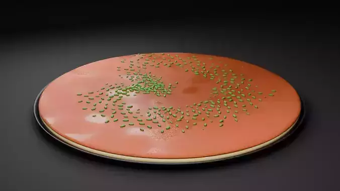 3D Soft Arabic Kunafa Sweet 3D model  Arabic Cheese Kunafa  