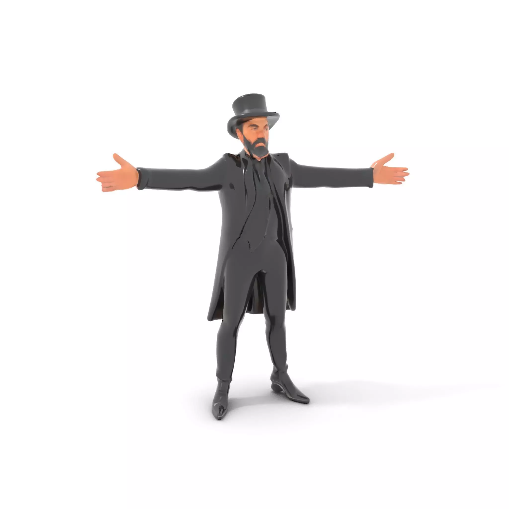 Elegant Victorian Gentleman model pack Low-poly 3D model_17