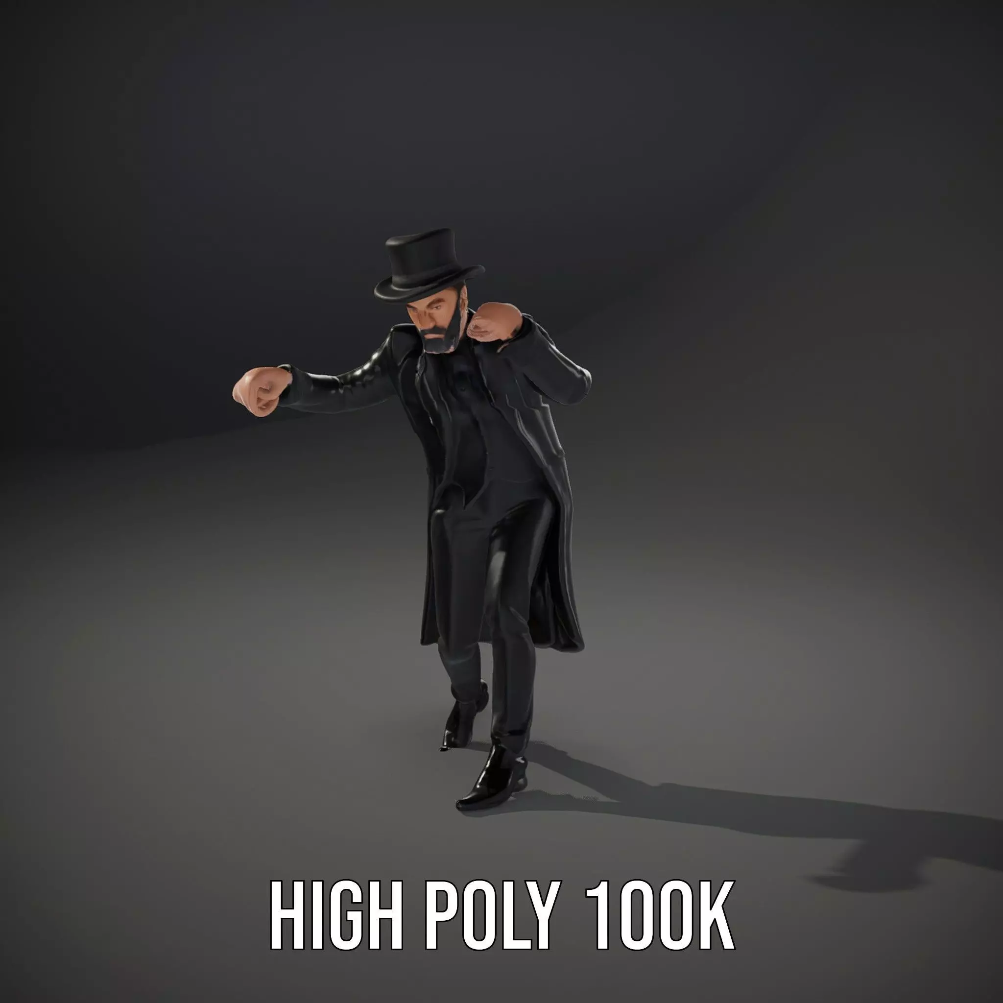 Elegant Victorian Gentleman model pack Low-poly 3D model_8