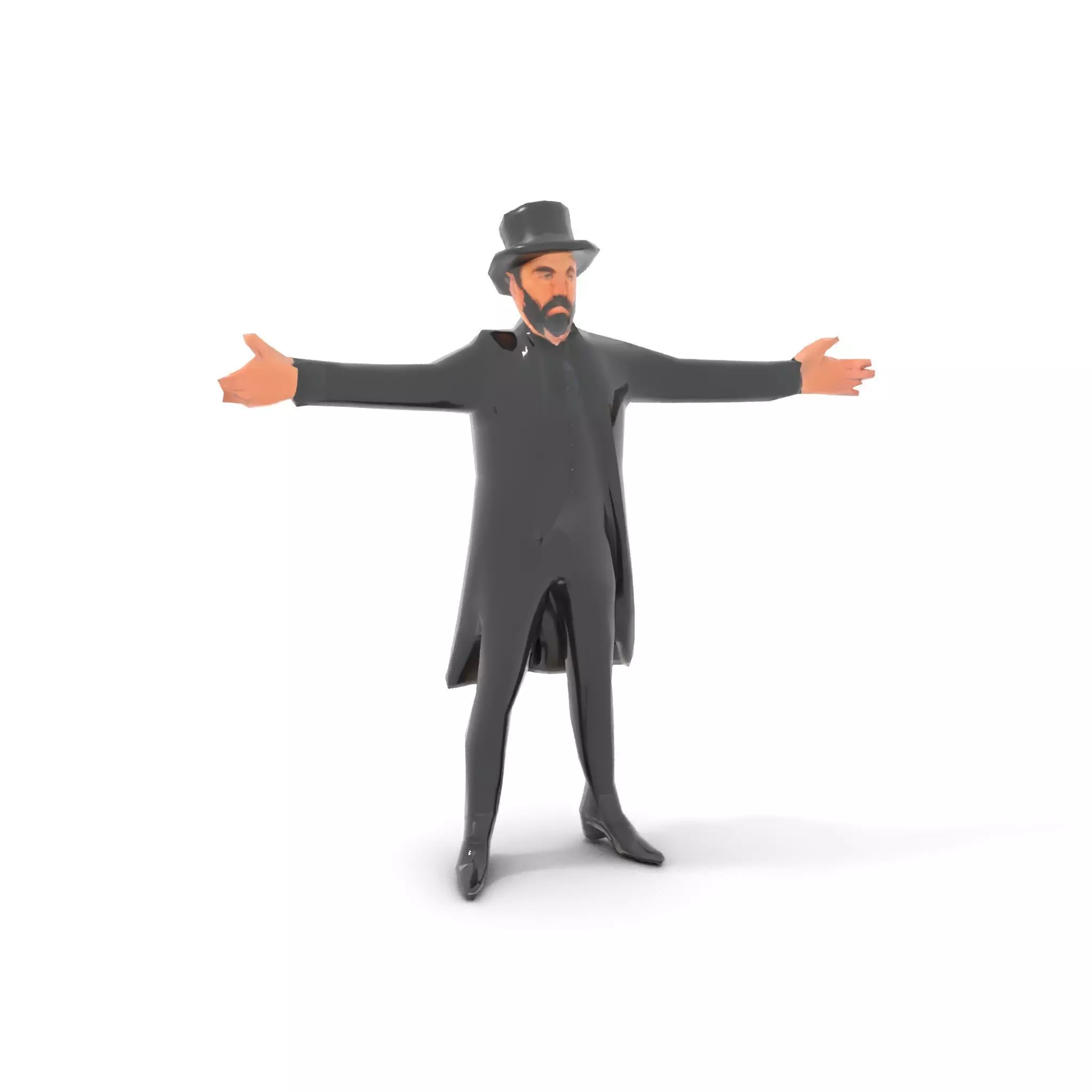 Elegant Victorian Gentleman model pack Low-poly 3D model_18