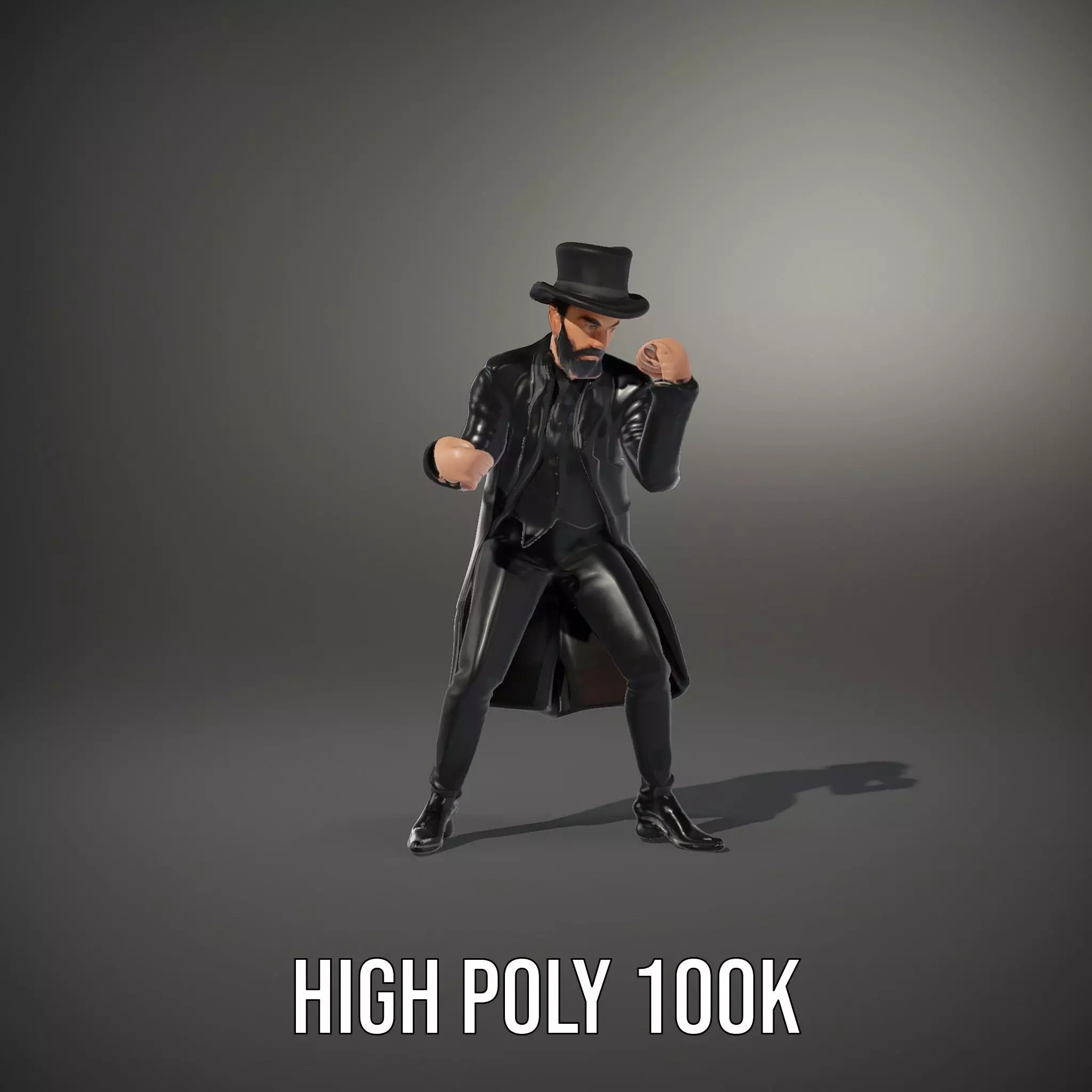 Elegant Victorian Gentleman model pack Low-poly 3D model_10