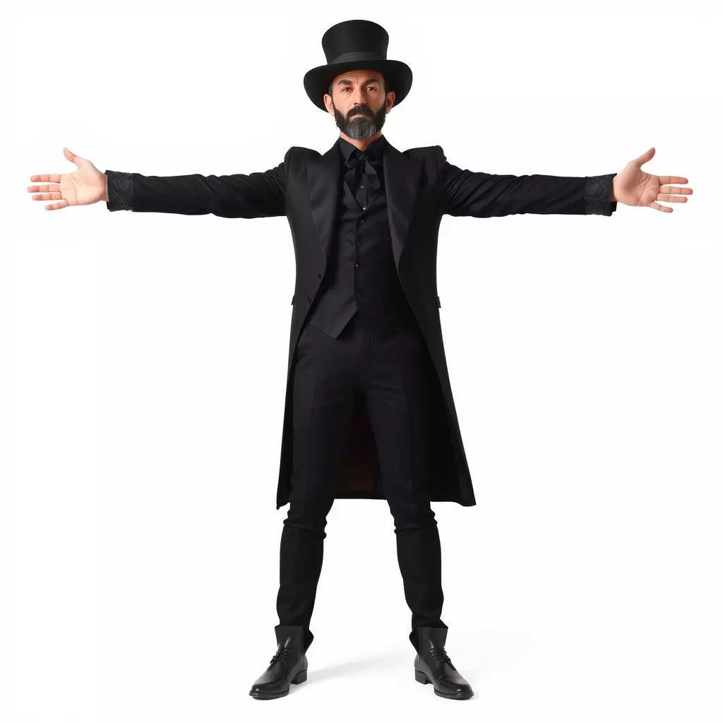 Elegant Victorian Gentleman model pack Low-poly 3D model_2