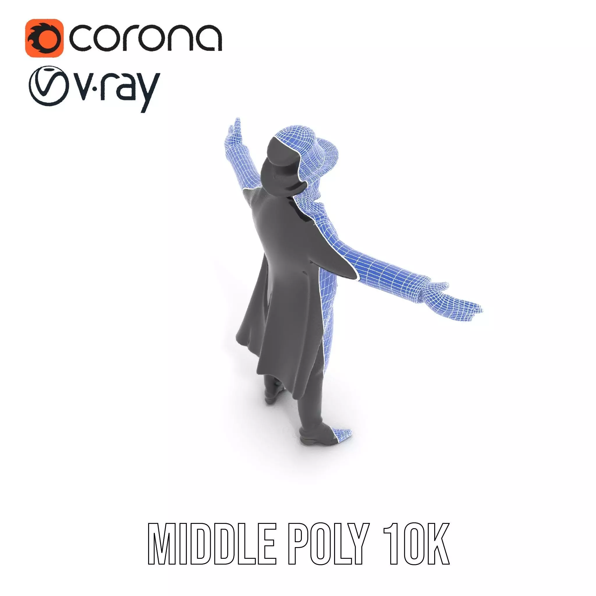 Elegant Victorian Gentleman model pack Low-poly 3D model_23