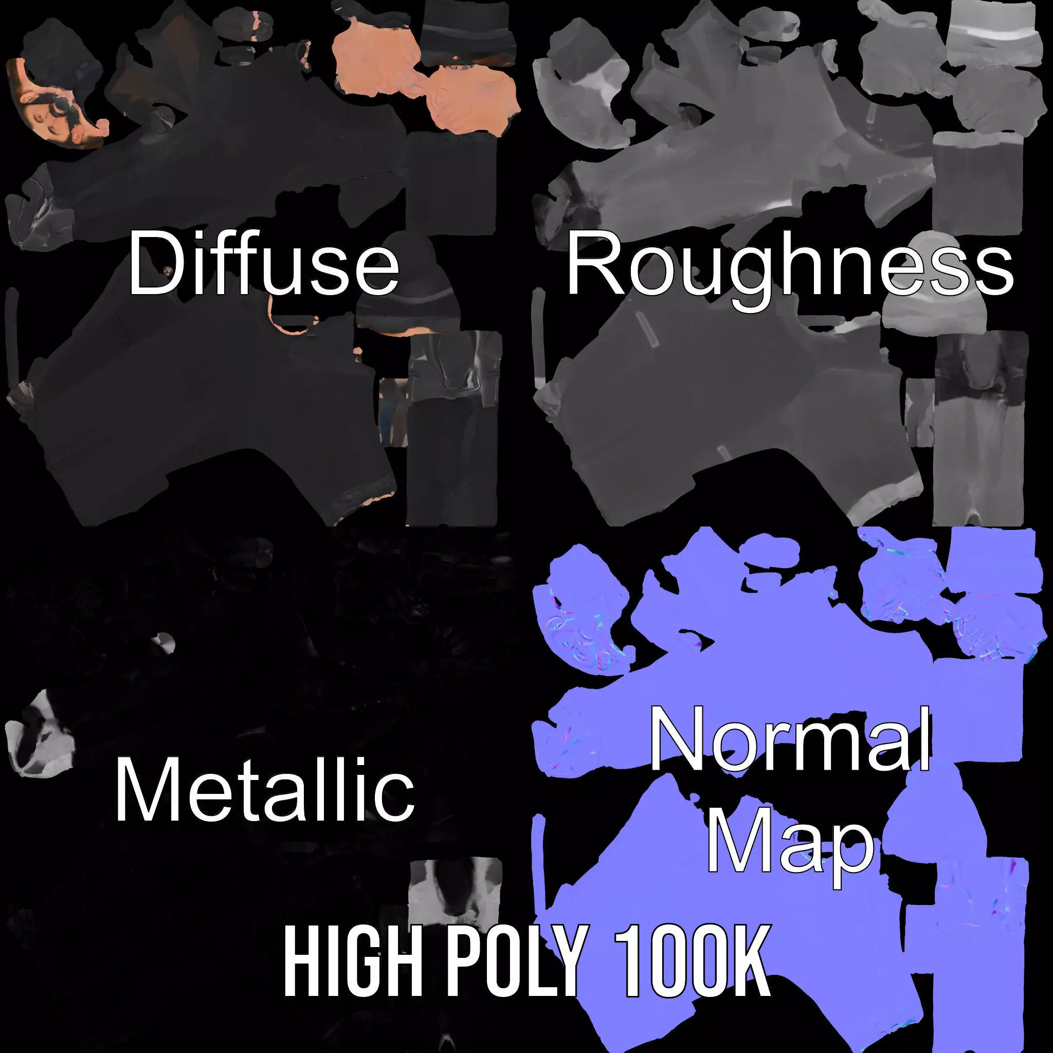 Elegant Victorian Gentleman model pack Low-poly 3D model_3