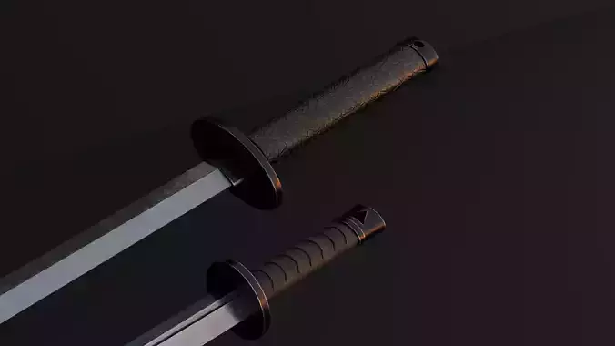 medieval sword and dagger-low Poly game ready medieval weapon   Low-poly 3D model
