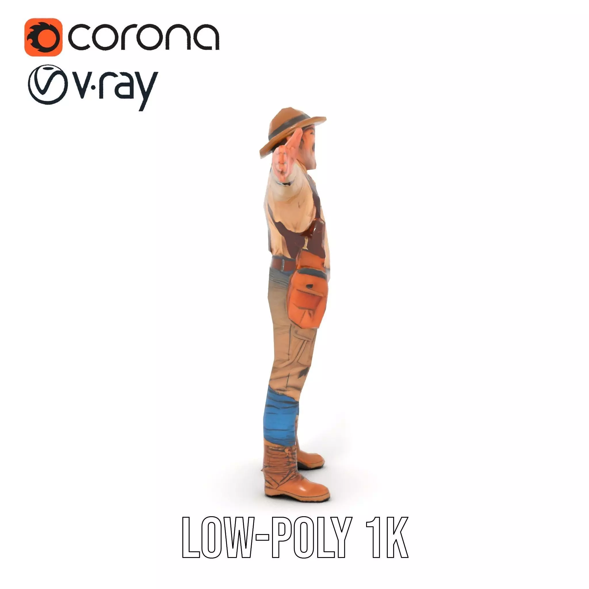 Explorer Adventurer Outfit model pack Low-poly 3D model_14