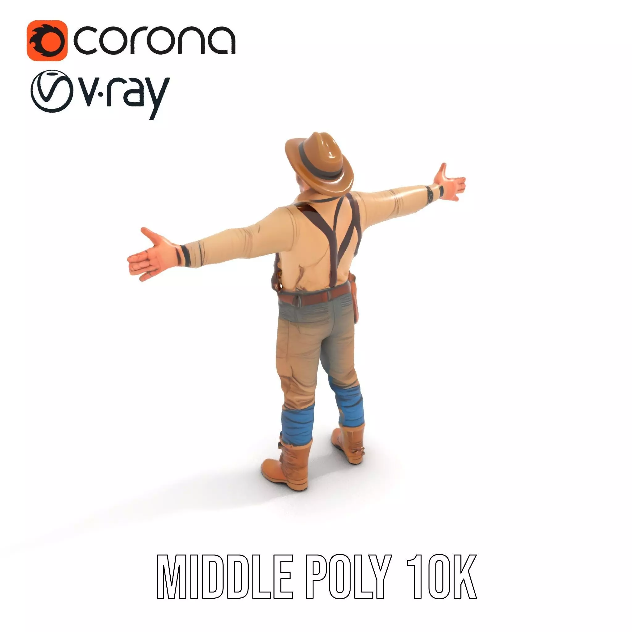 Explorer Adventurer Outfit model pack Low-poly 3D model_16