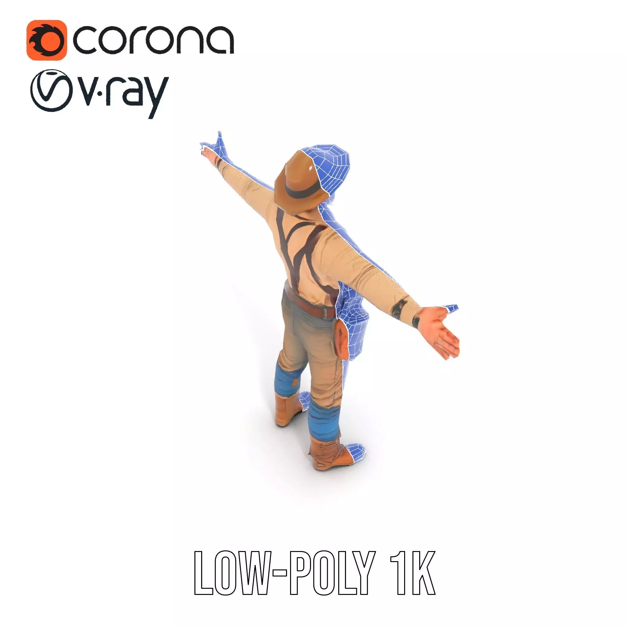 Explorer Adventurer Outfit model pack Low-poly 3D model_19