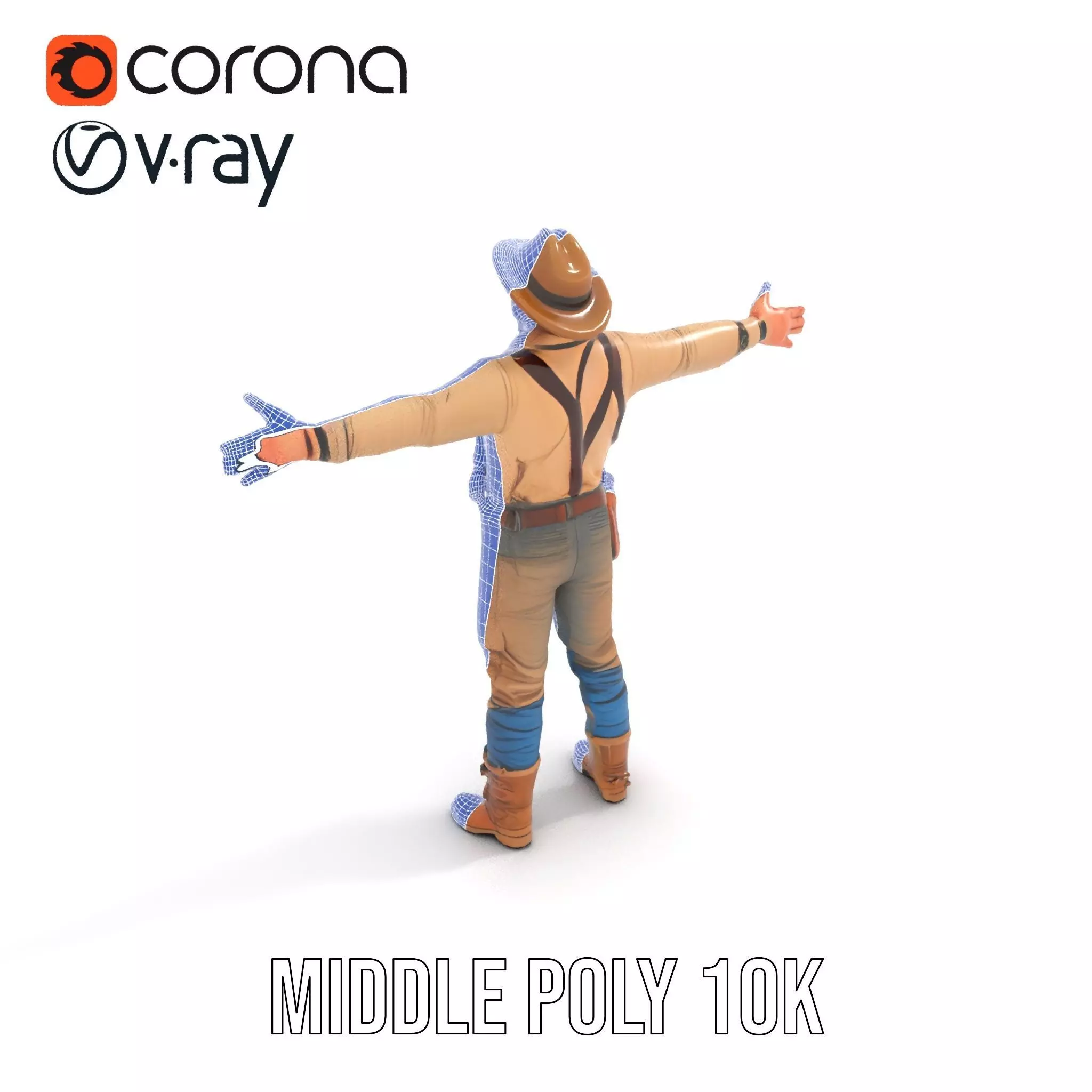 Explorer Adventurer Outfit model pack Low-poly 3D model_29