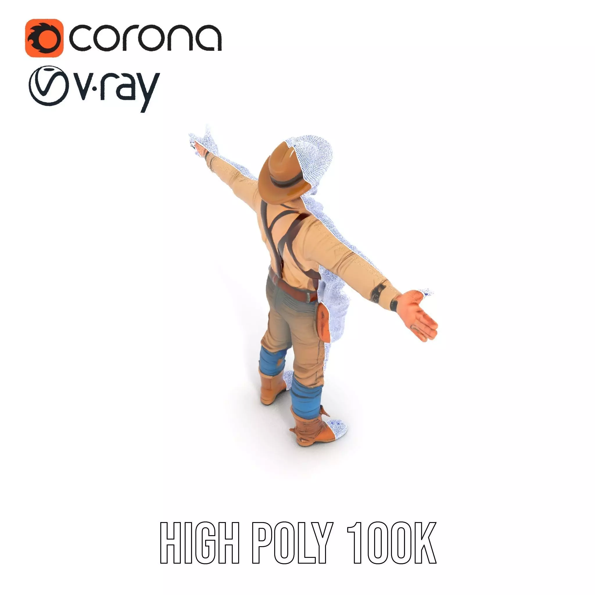 Explorer Adventurer Outfit model pack Low-poly 3D model_34