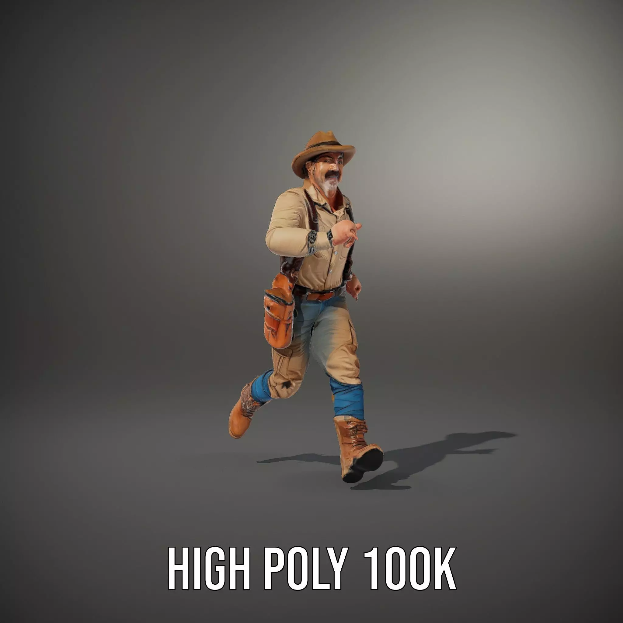 Explorer Adventurer Outfit model pack Low-poly 3D model_10